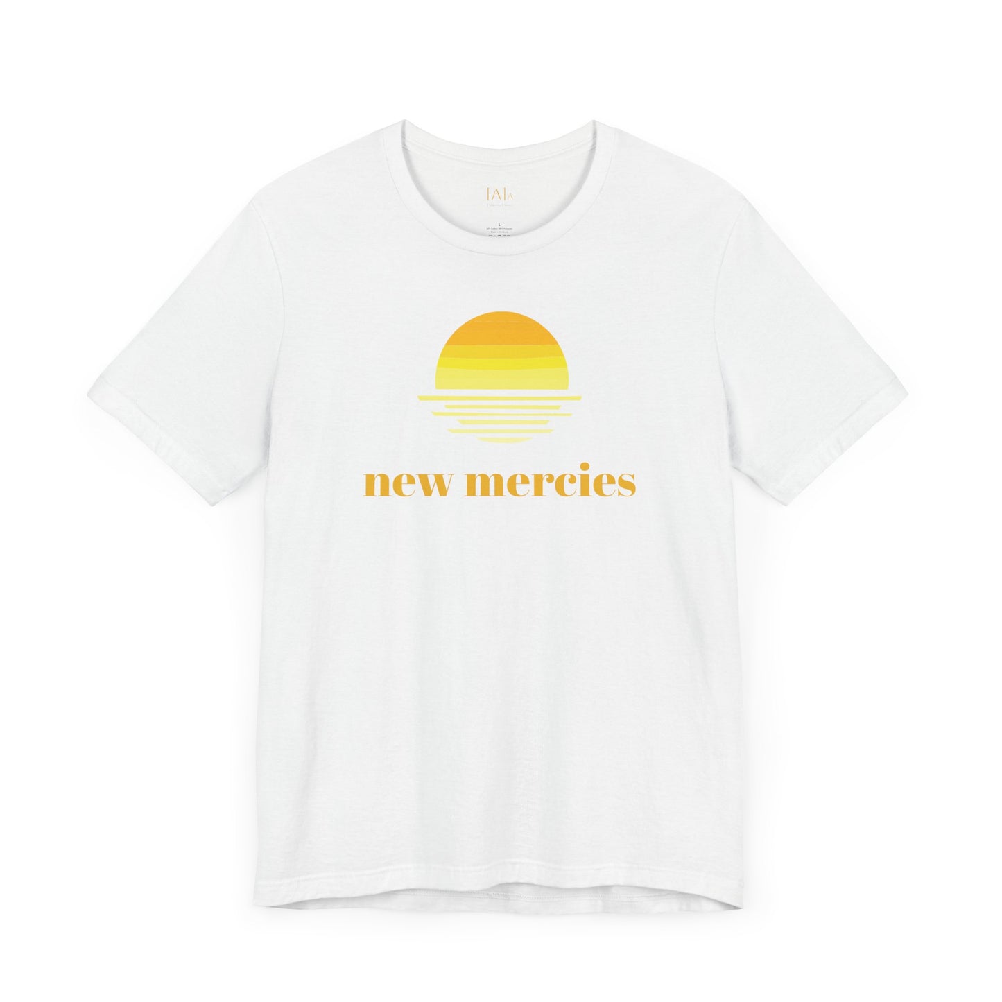 New Mercies Shirt Every Morning Lamentations 3 22 retro minimalist t-shirt, Christian faith tee, scripture verse graphic top, trendy Bible