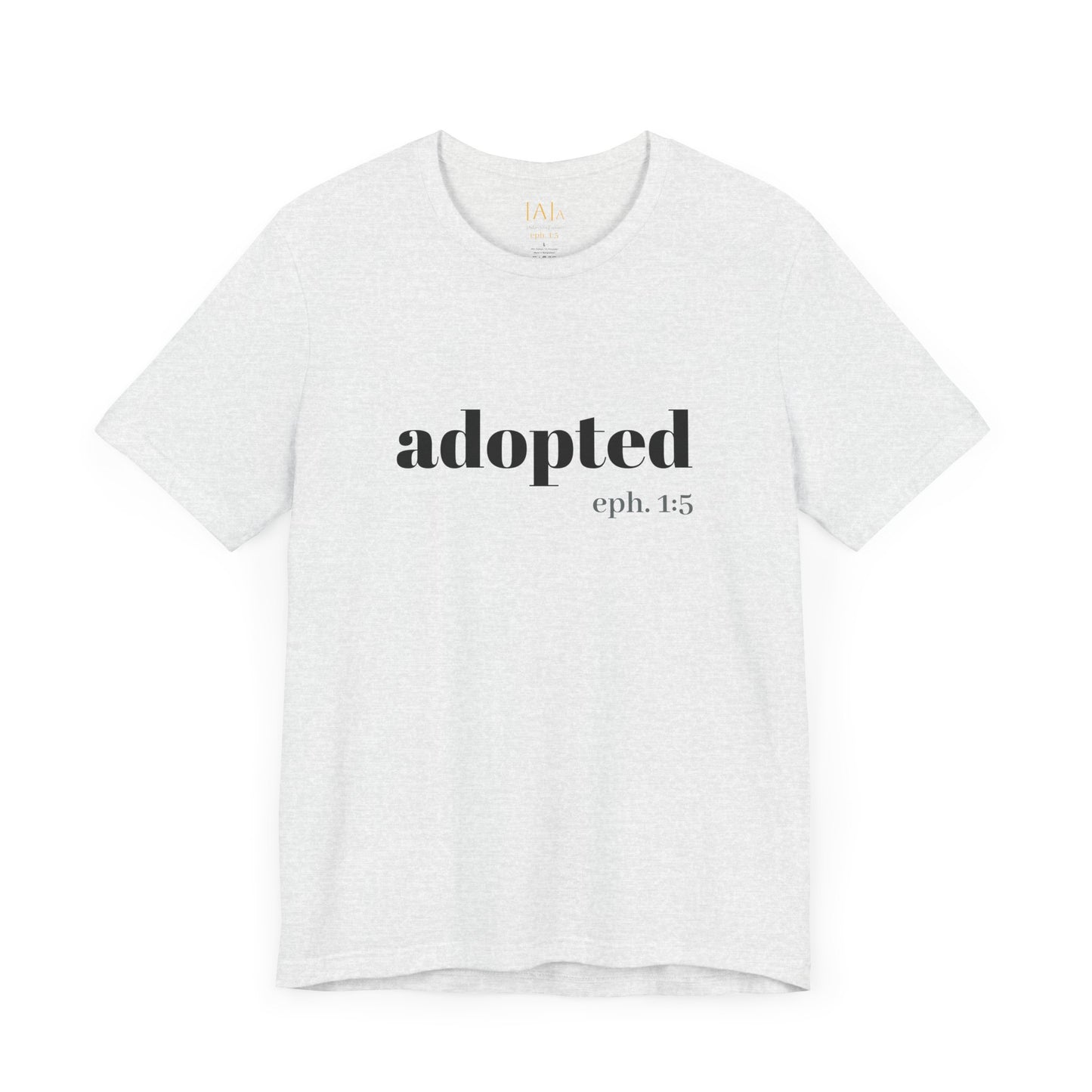 Bible Verse Tee - 'Adopted' Unisex Jersey Short Sleeve Shirt