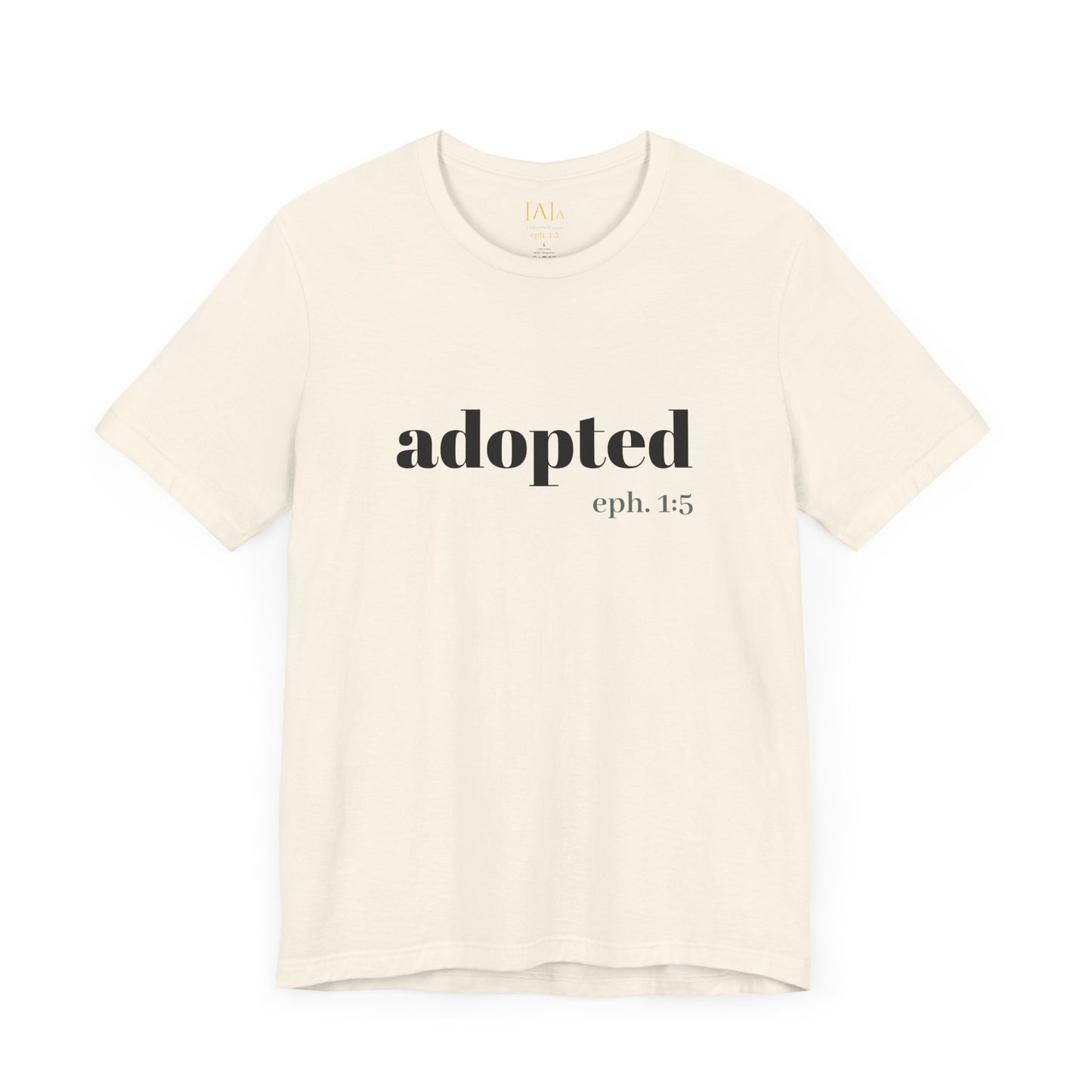 Bible Verse Tee - 'Adopted' Unisex Jersey Short Sleeve Shirt
