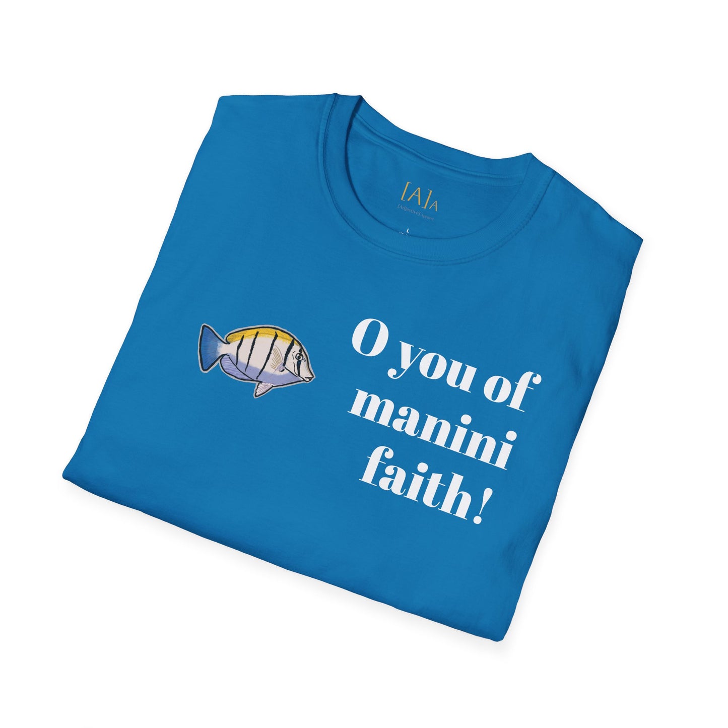 Manini Faith T-Shirt - Jesus Hawaii Fish Ocean-Inspired Unisex Softstyle, Inspirational Gift for Beach Lovers, Summer Vibes