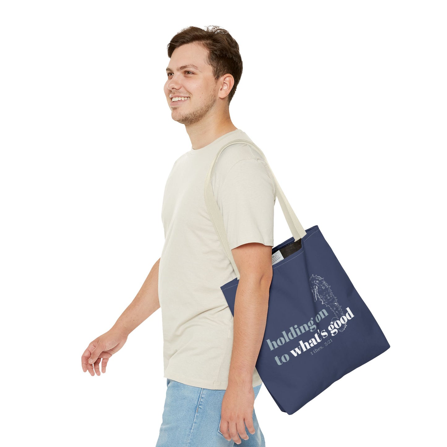 Seahorse Tote Bag - Christian Scripture Bible Verse Bag
