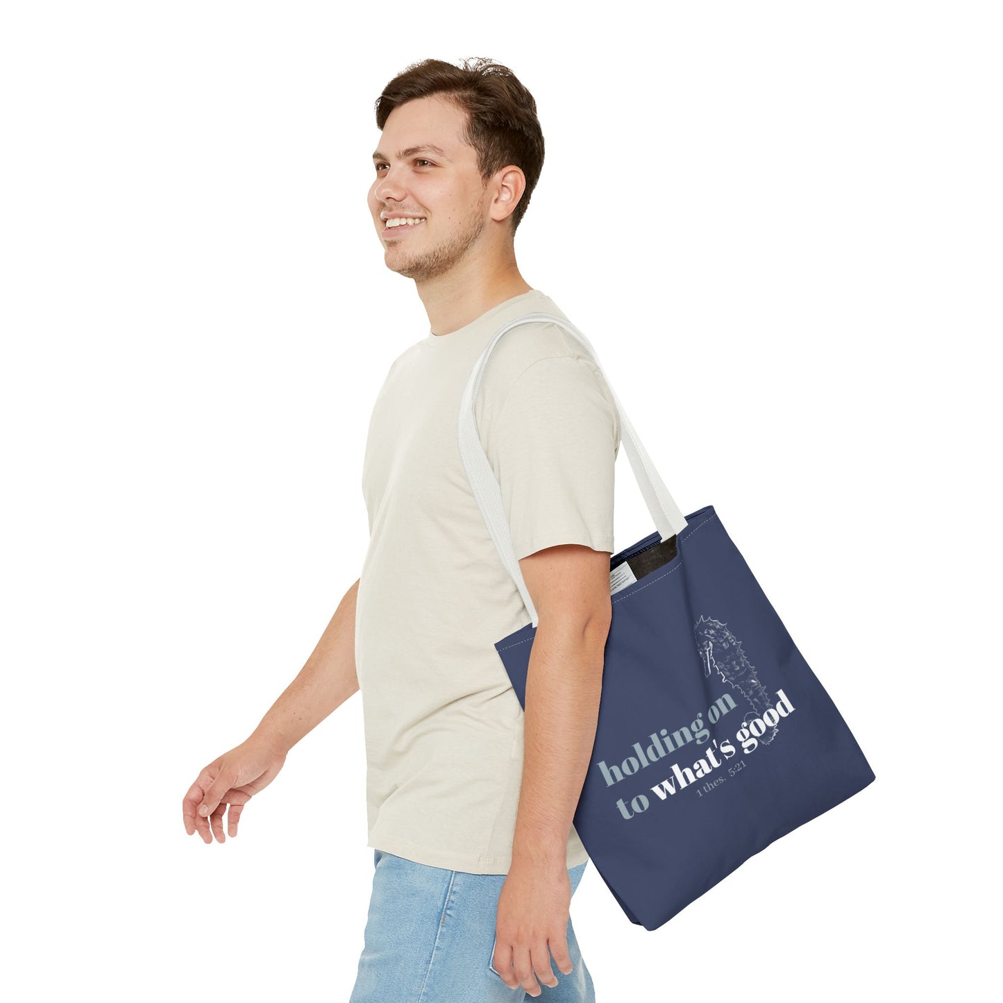 Seahorse Tote Bag - Christian Scripture Bible Verse Bag