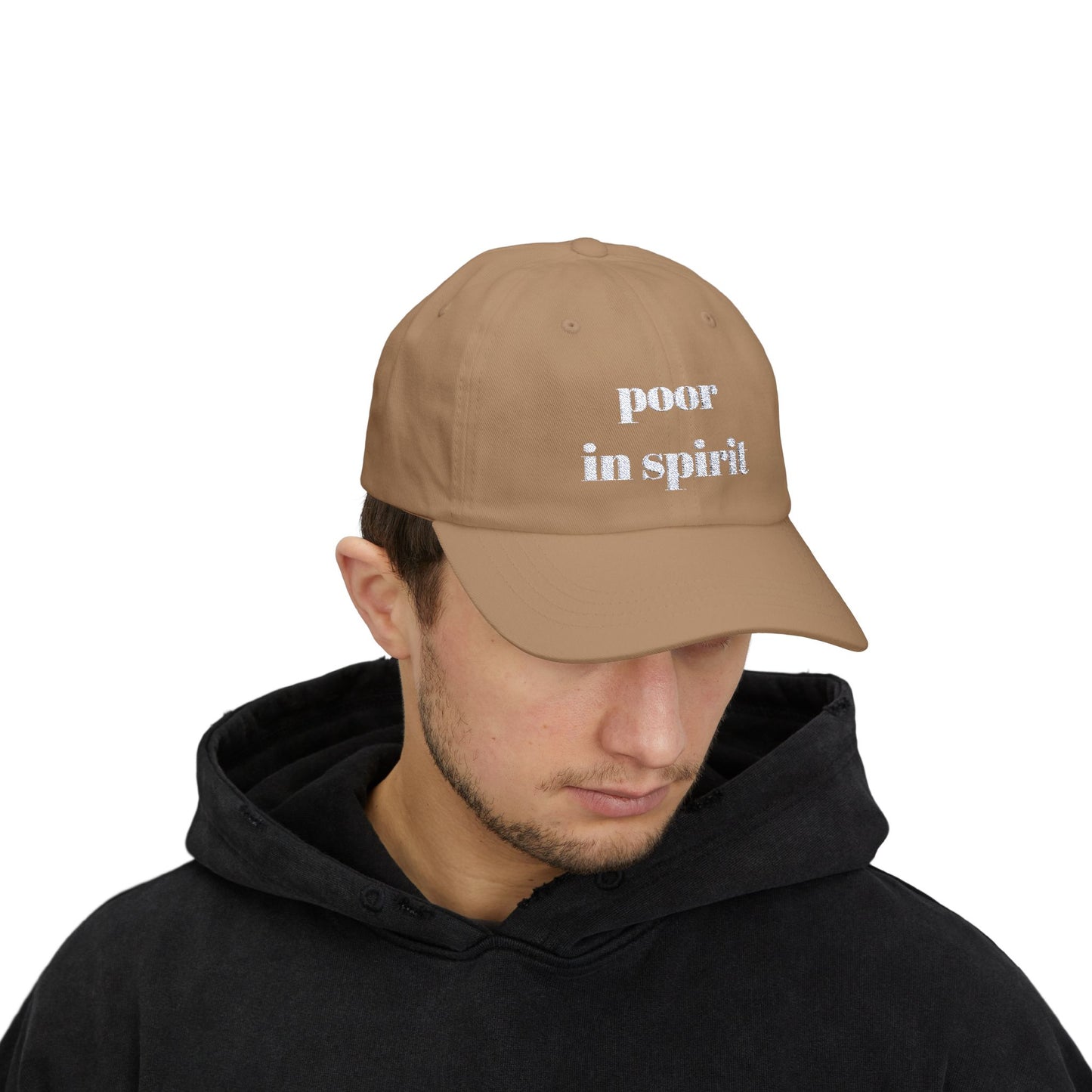 Poor in Spirit Classic Cap, Casual Hat, Unisex Gift, Relaxed Fit Summer Cap, Everyday Wear