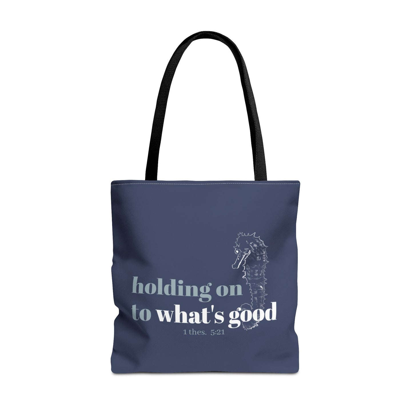 Seahorse Tote Bag - Christian Scripture Bible Verse Bag
