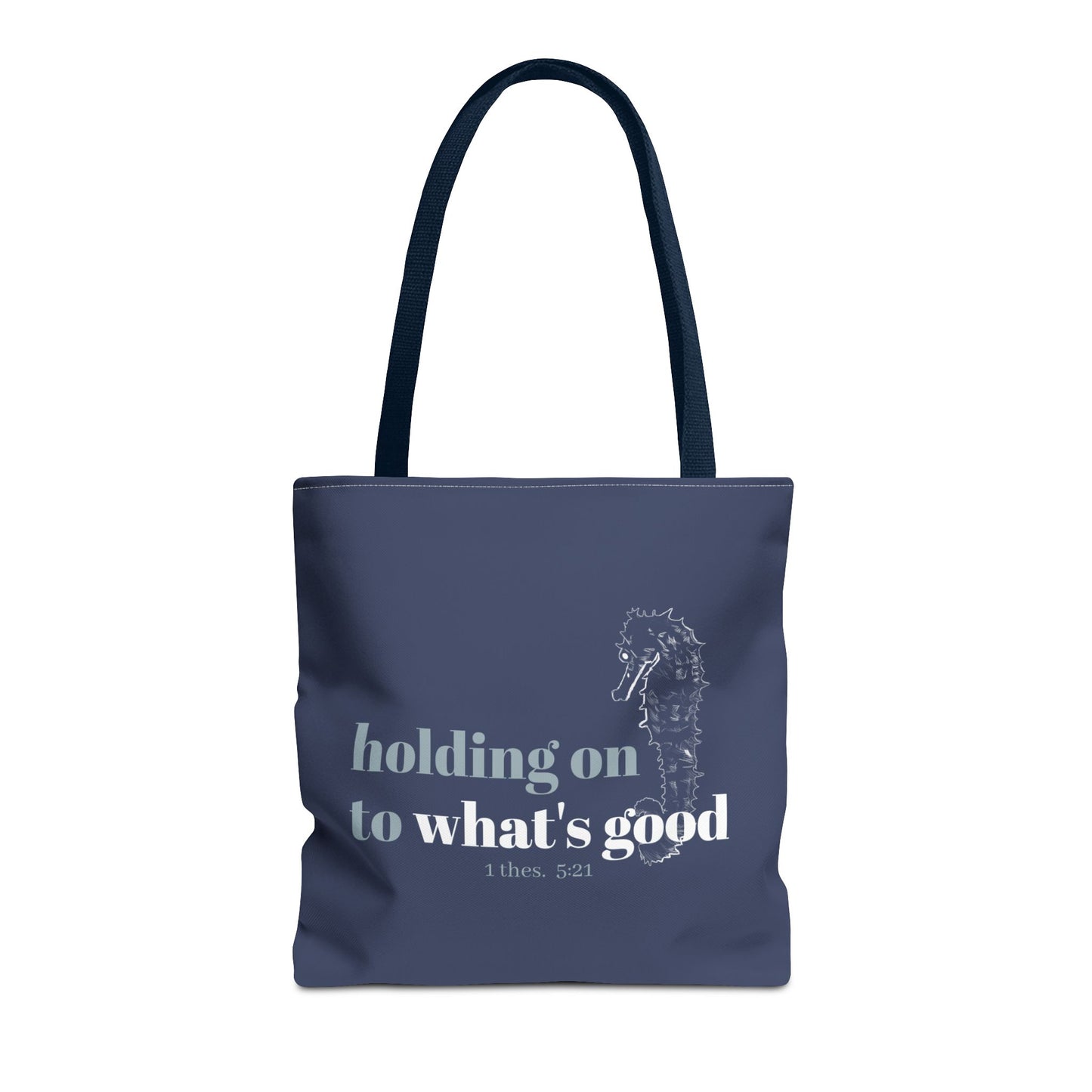 Seahorse Tote Bag - Christian Scripture Bible Verse Bag