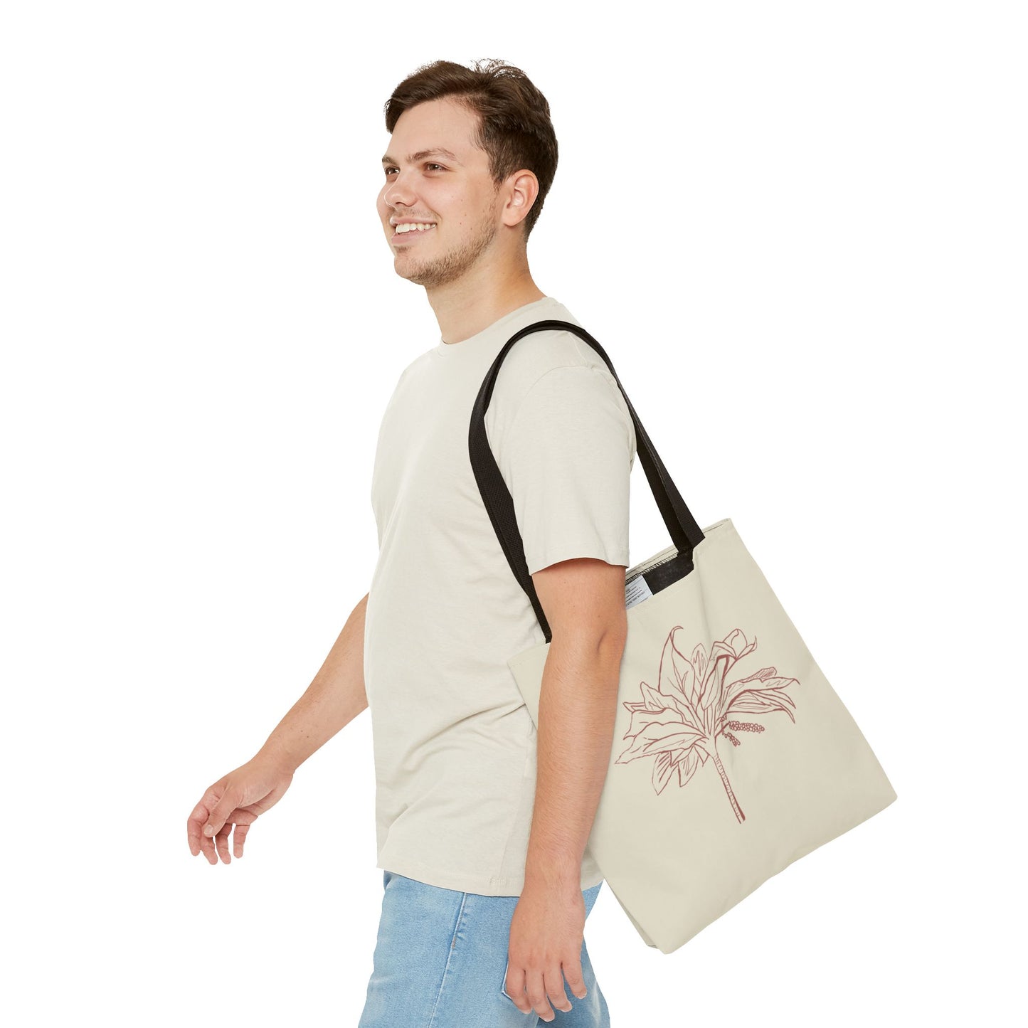 Fearfully and Wonderfully Made Psalm 139 Tote Bag, Inspirational Floral Canvas Bag, Eco-Friendly Shopping Tote, Travel, Motivational Gift