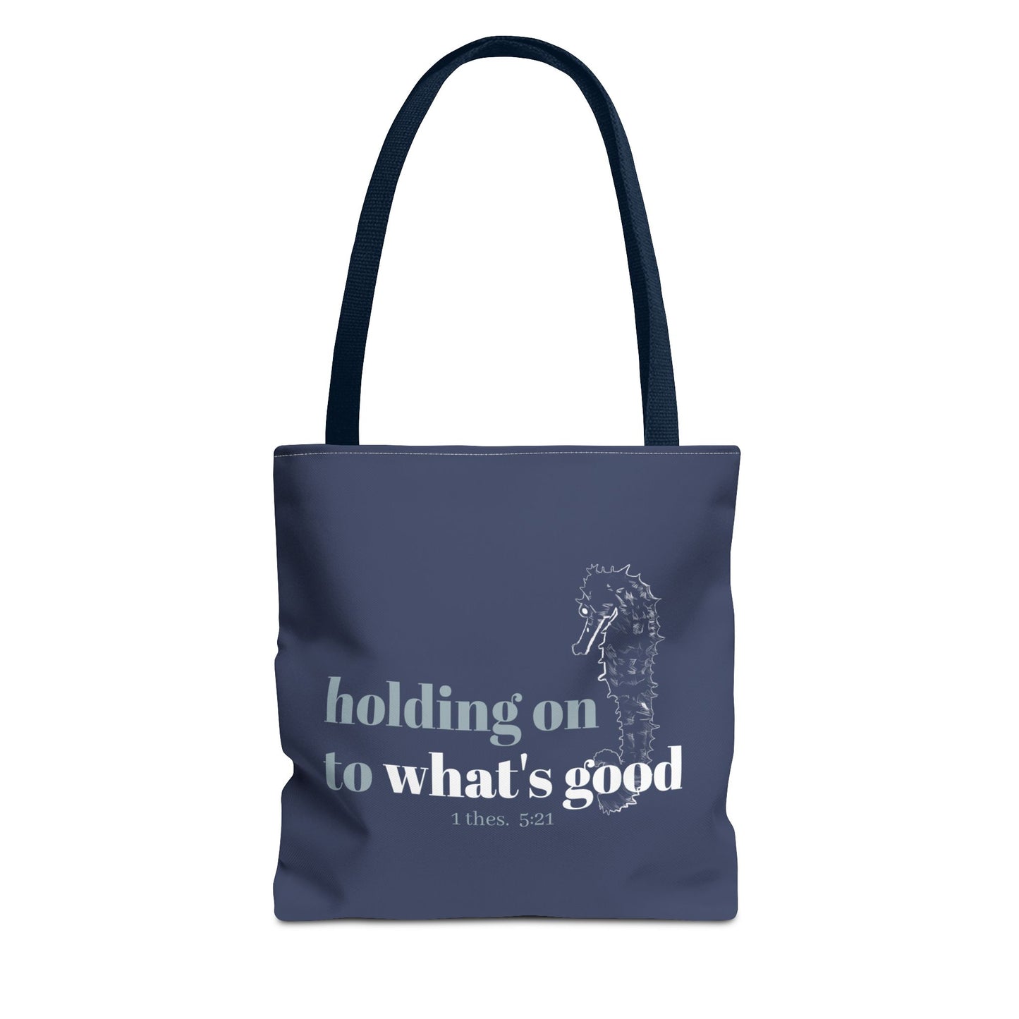 Seahorse Tote Bag - Christian Scripture Bible Verse Bag