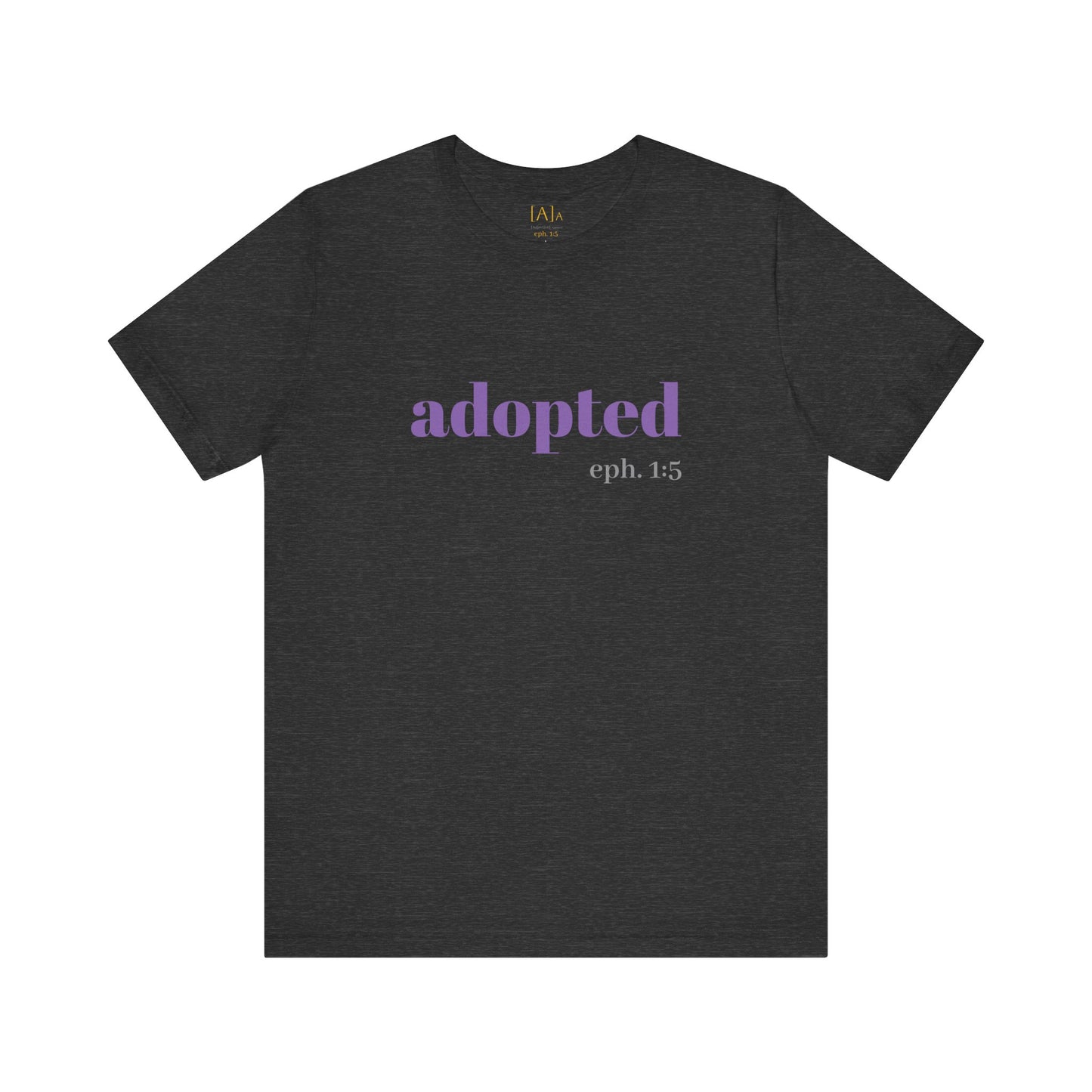 Bible Verse Tee - 'Adopted' Unisex Jersey Short Sleeve Shirt