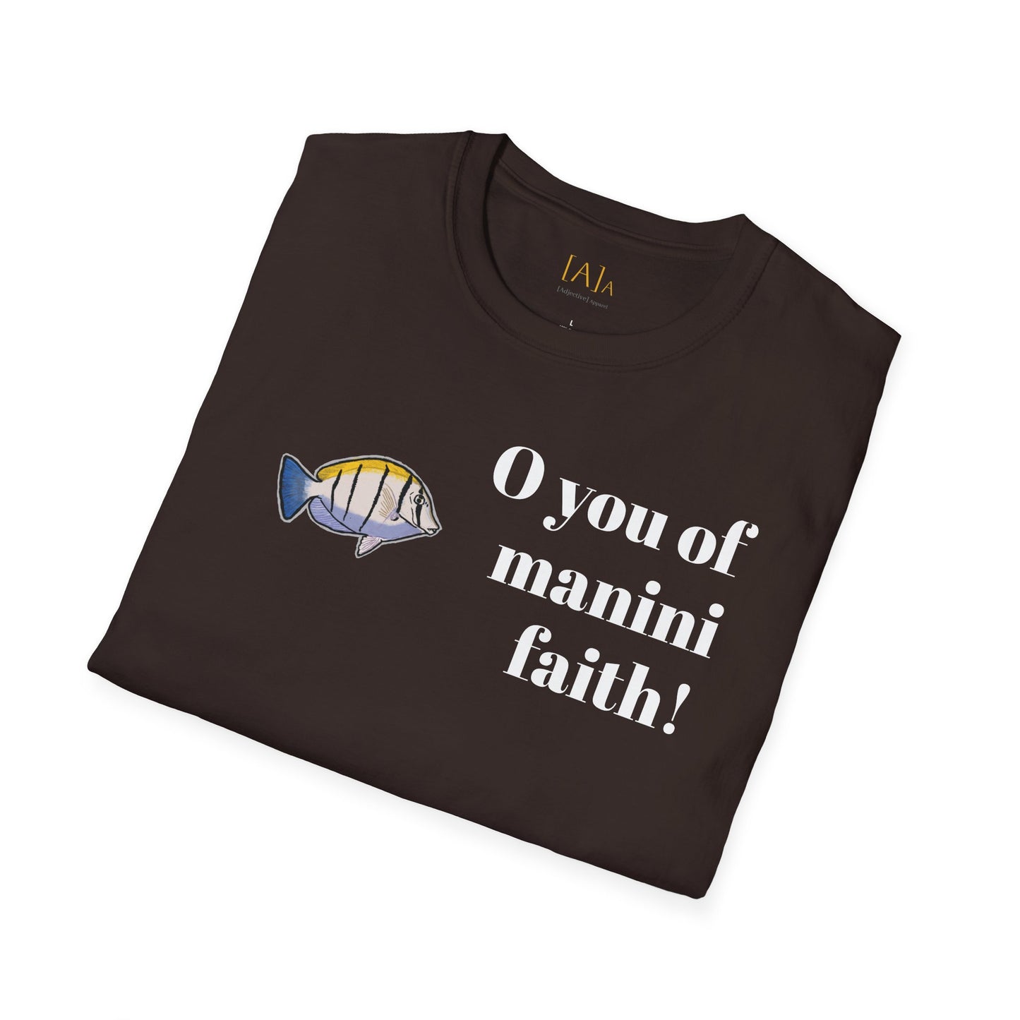 Manini Faith T-Shirt - Jesus Hawaii Fish Ocean-Inspired Unisex Softstyle, Inspirational Gift for Beach Lovers, Summer Vibes