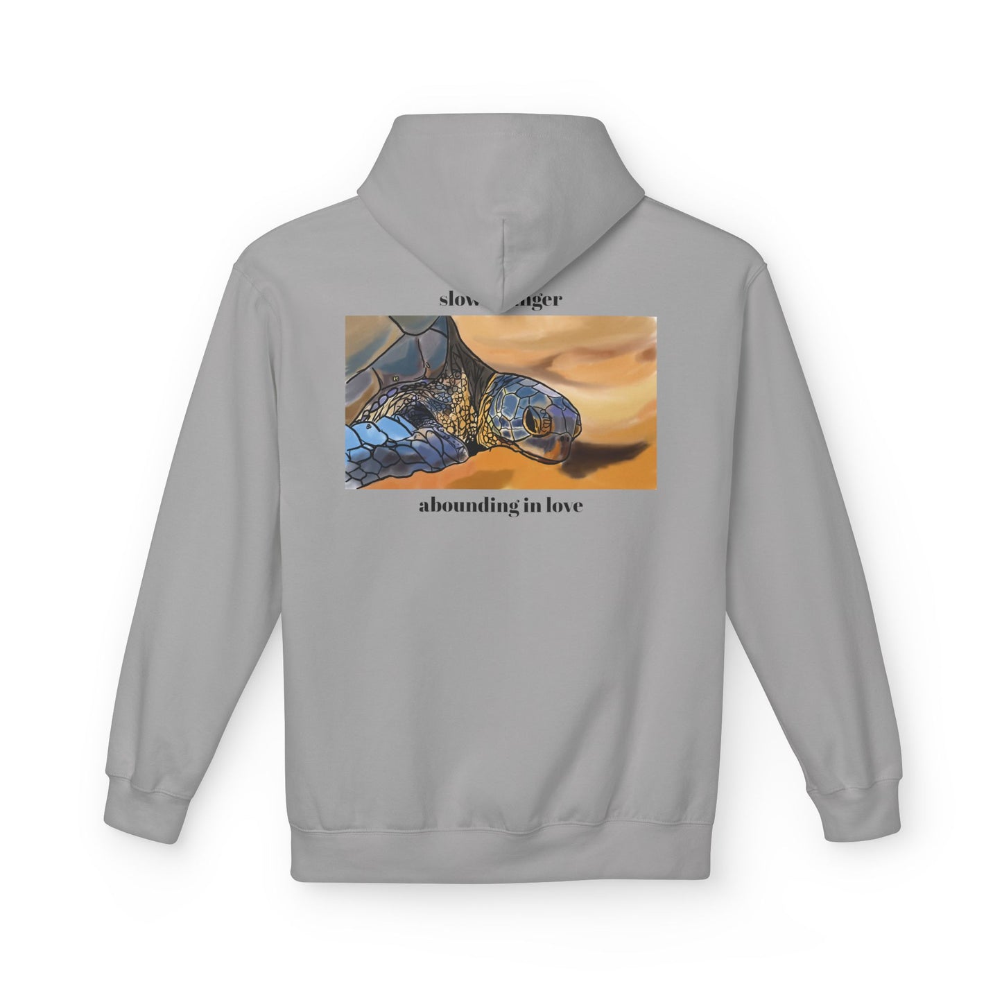 Abounding in Love Turtle Hoodie, Honu, Slow to Anger Unisex Sweatshirt Christian Religious Bible Verse Tee, Inspirational Jumper, Gift
