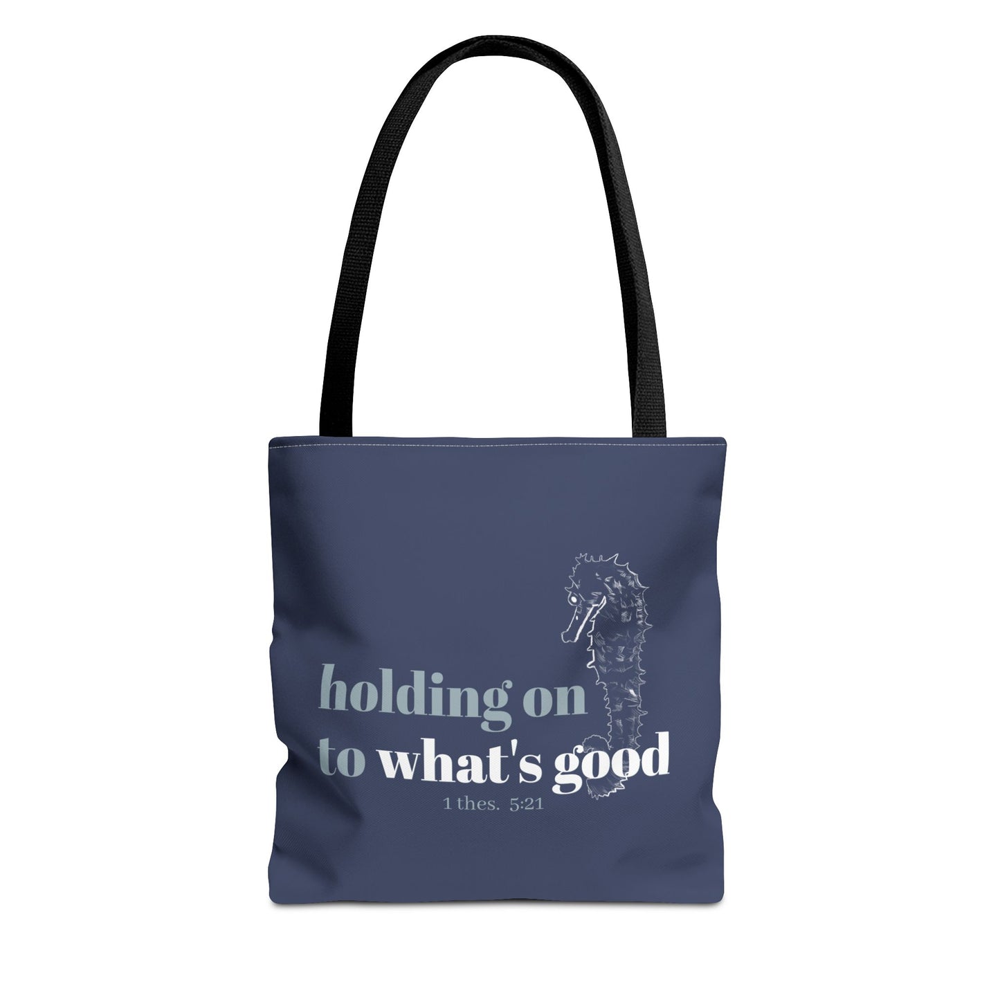 Seahorse Tote Bag - Christian Scripture Bible Verse Bag