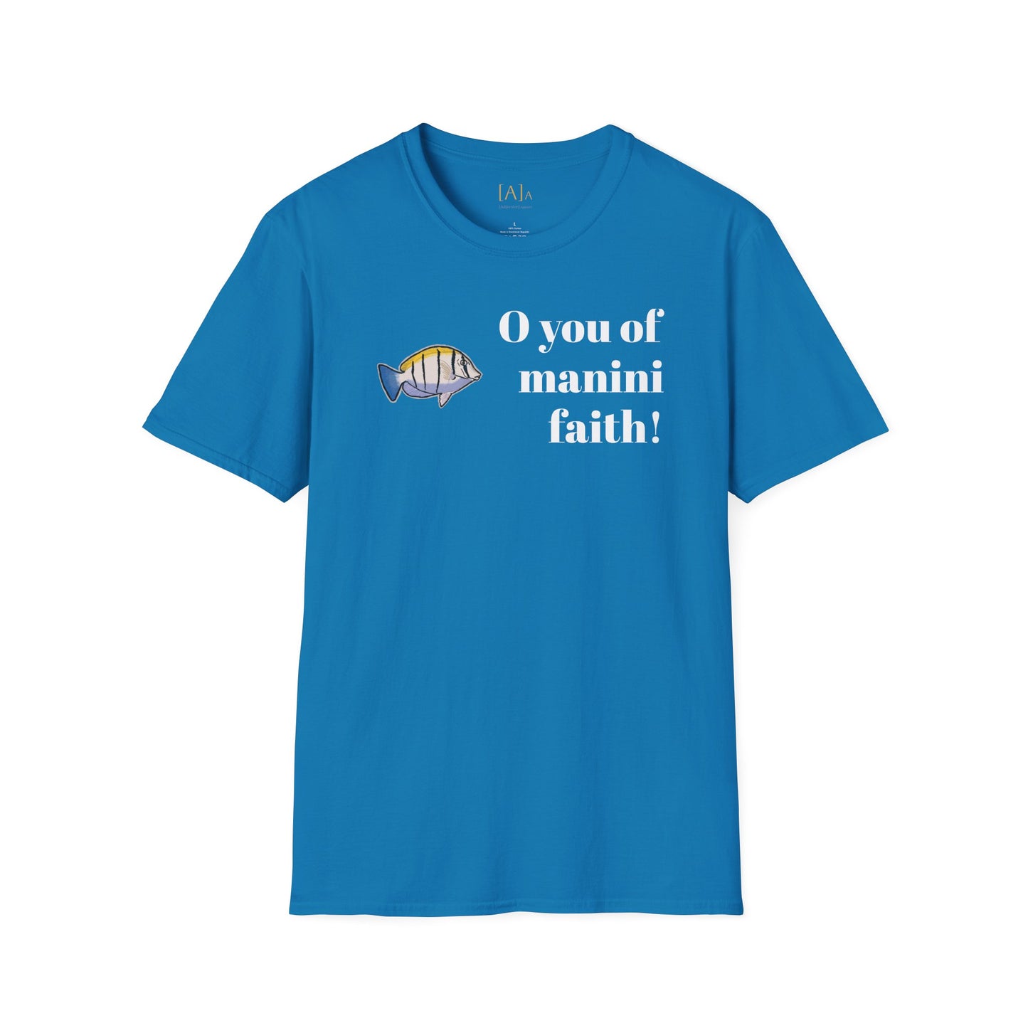 Manini Faith T-Shirt - Jesus Hawaii Fish Ocean-Inspired Unisex Softstyle, Inspirational Gift for Beach Lovers, Summer Vibes