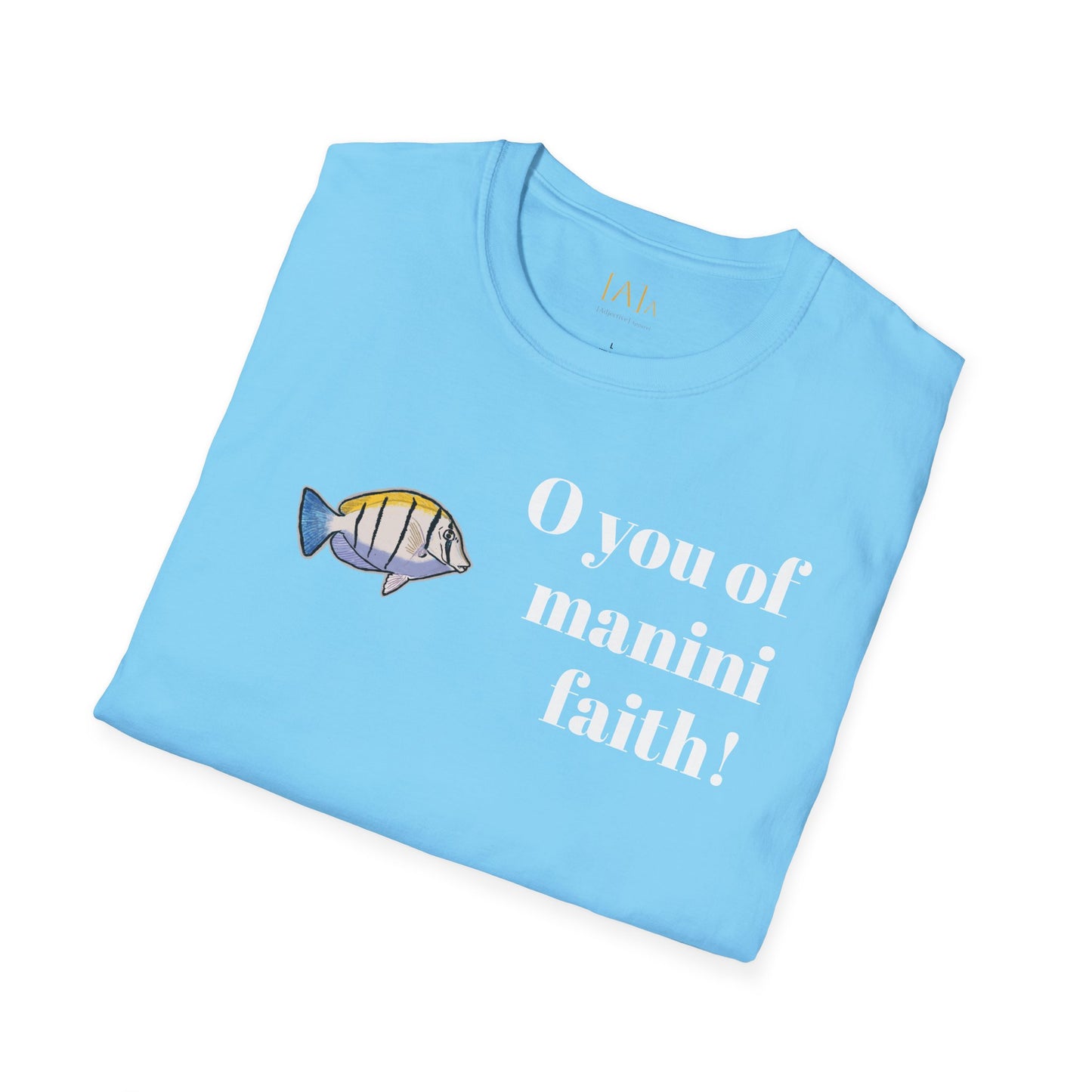 Manini Faith T-Shirt - Jesus Hawaii Fish Ocean-Inspired Unisex Softstyle, Inspirational Gift for Beach Lovers, Summer Vibes