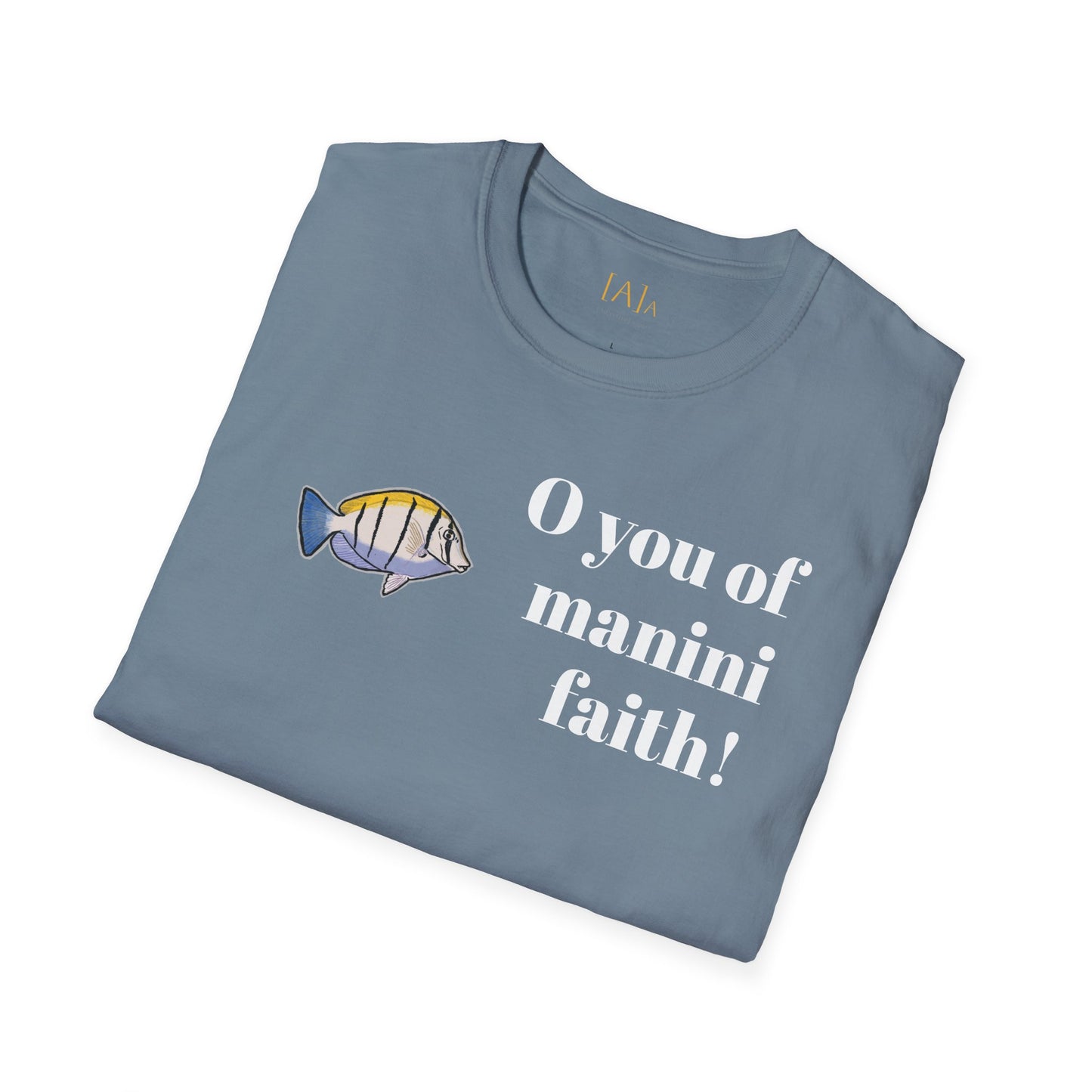 Manini Faith T-Shirt - Jesus Hawaii Fish Ocean-Inspired Unisex Softstyle, Inspirational Gift for Beach Lovers, Summer Vibes