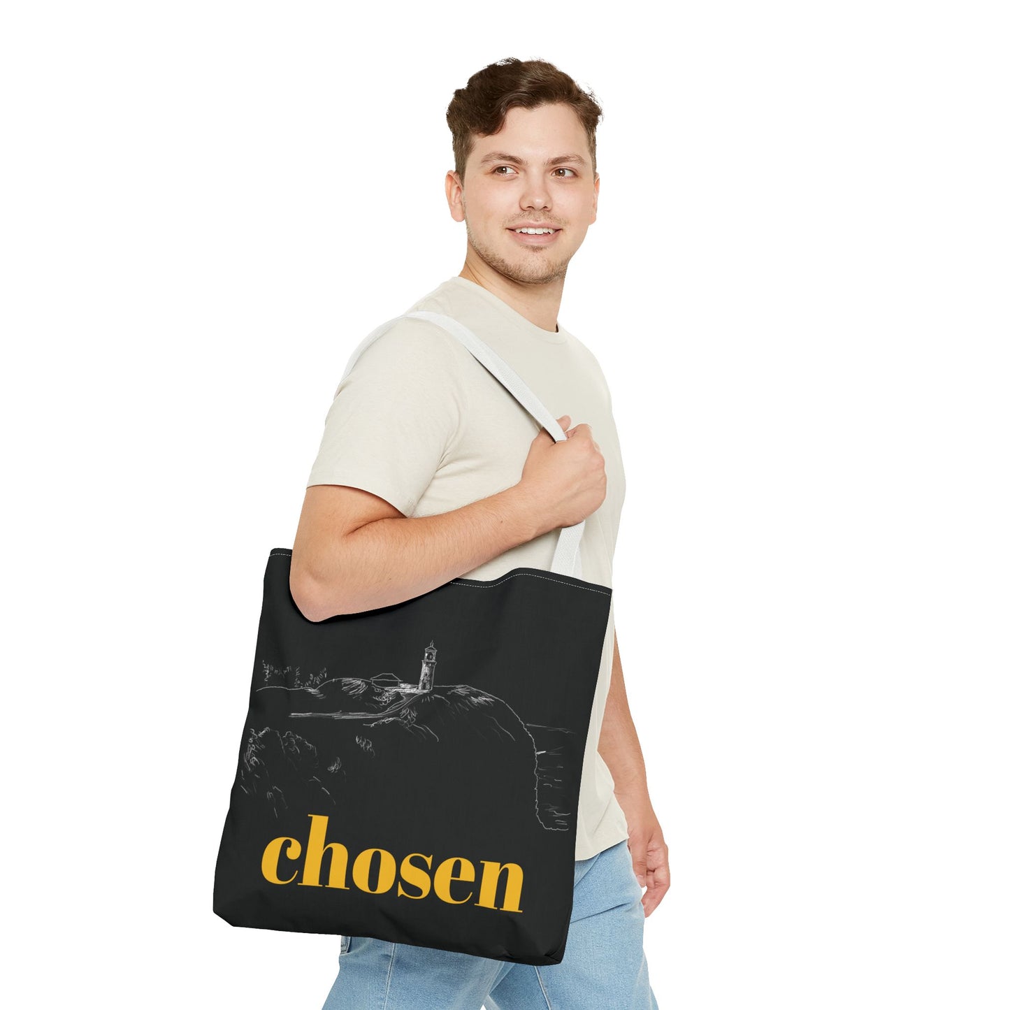 Chosen Lighthouse Tote Bag - 1 Peter 2:9