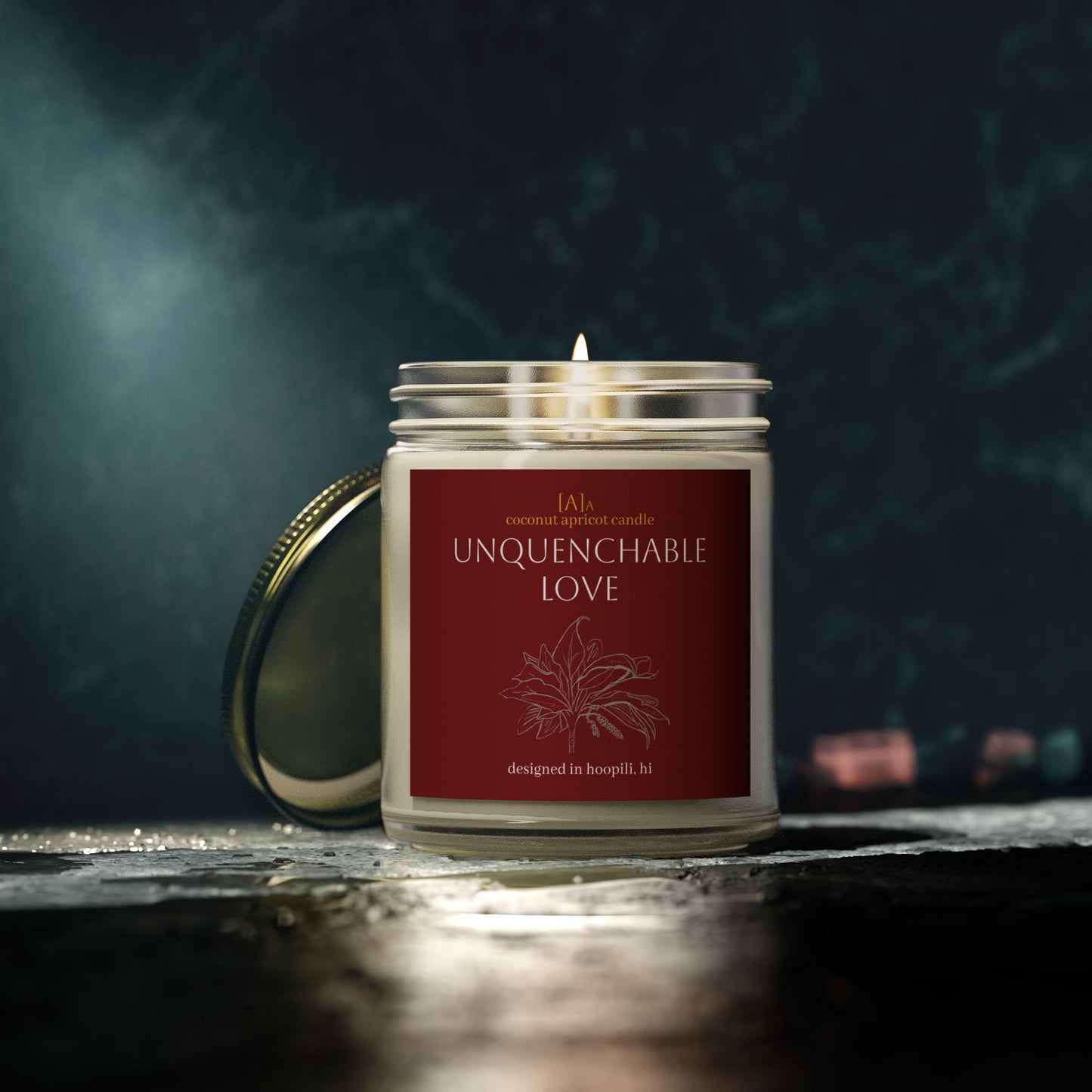 Scented Candle, Unquenchable Love Valentine Coconut Apricot Wax (4oz, 9oz). Romantic Gift, Home Decor, Aromatherapy Candle, Handmade Gift,