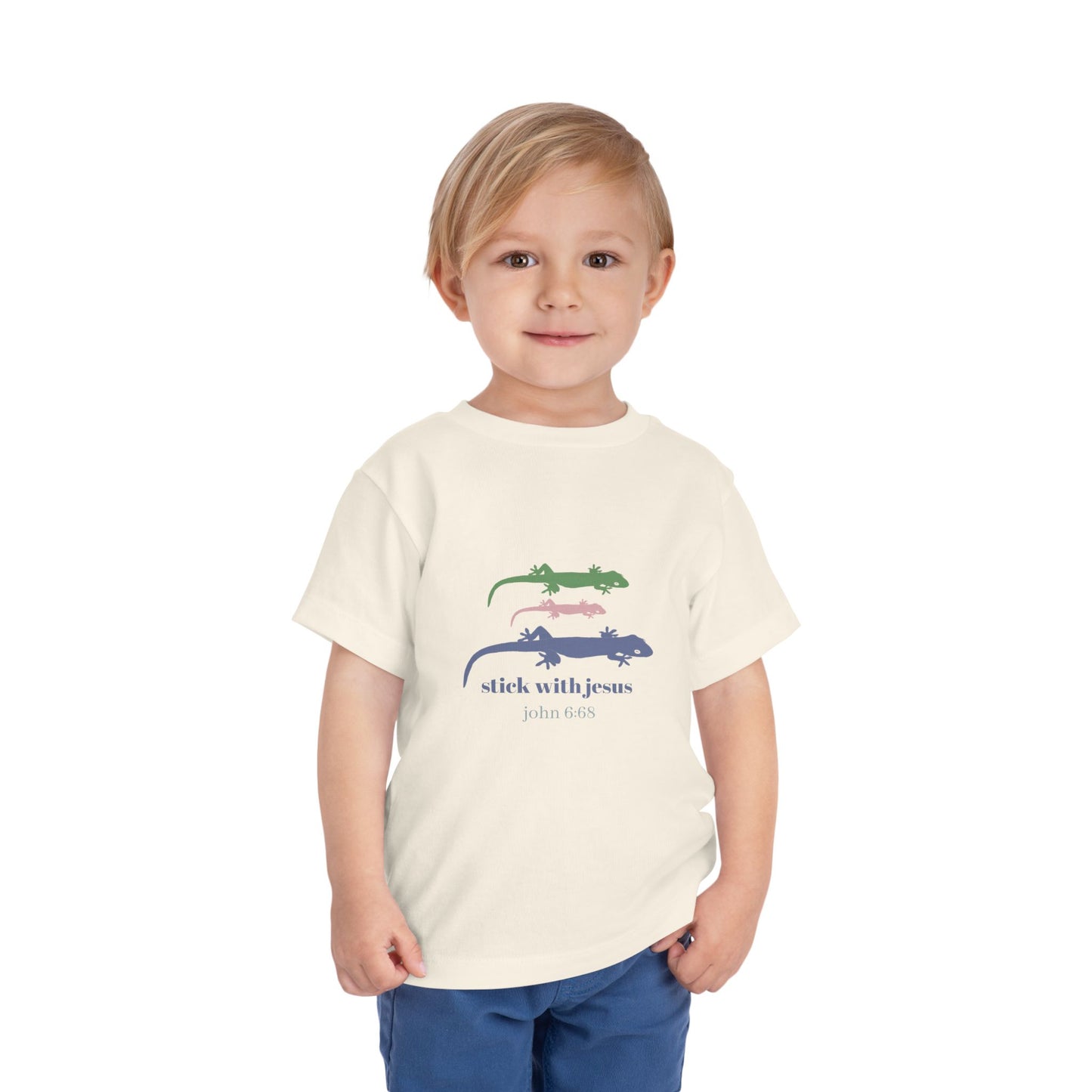 Toddler Gecko T-shirt Stick With Jesus