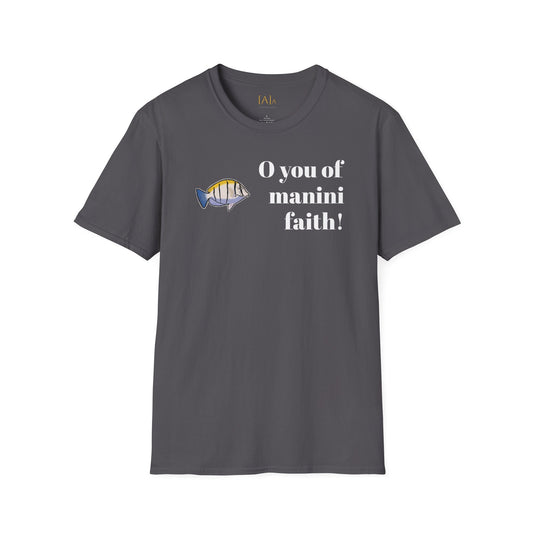Manini Faith T-Shirt - Jesus Hawaii Fish Ocean-Inspired Unisex Softstyle, Inspirational Gift for Beach Lovers, Summer Vibes