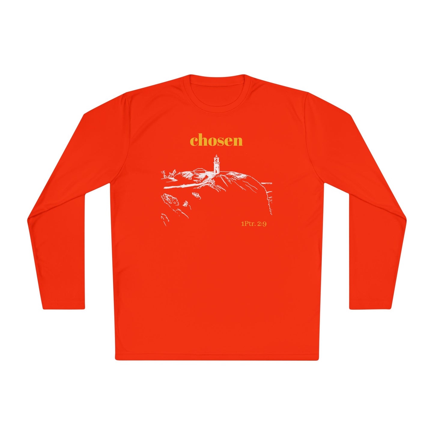 Chosen Lighthouse Longsleeve, Christian Shirt, Light of Faith Unisex Tee, 1 Peter 2:9 Verse Shirt, Comfort Layering Top, Religious Tee