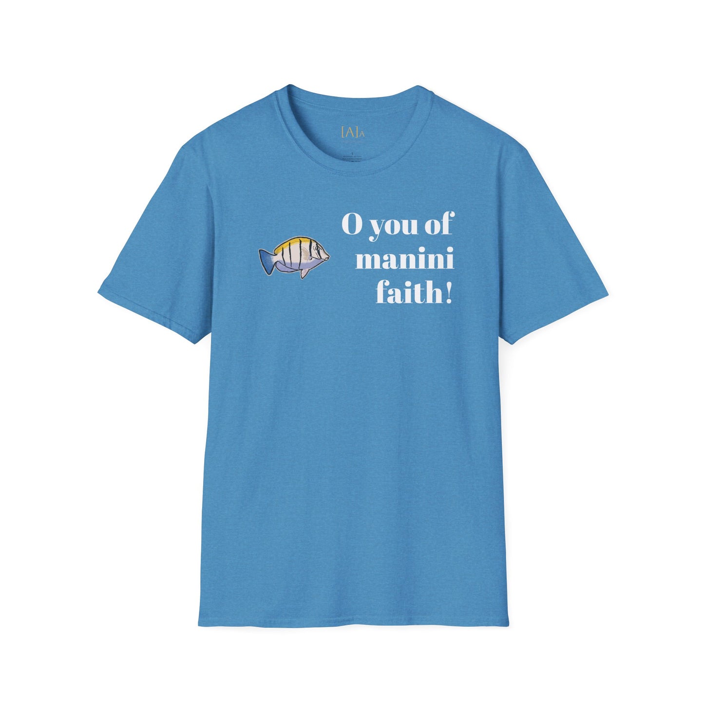 Manini Faith T-Shirt - Jesus Hawaii Fish Ocean-Inspired Unisex Softstyle, Inspirational Gift for Beach Lovers, Summer Vibes