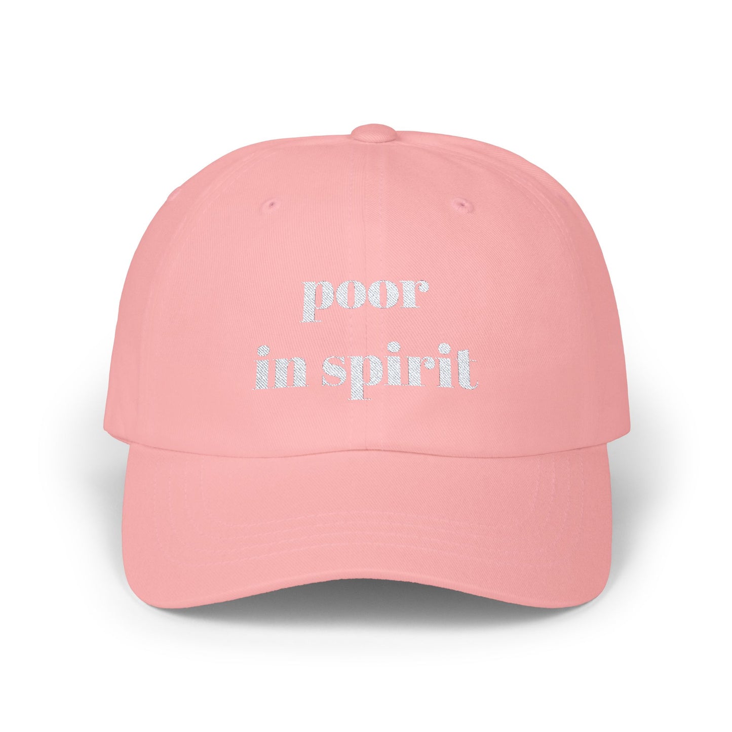 Poor in Spirit Classic Cap, Casual Hat, Unisex Gift, Relaxed Fit Summer Cap, Everyday Wear