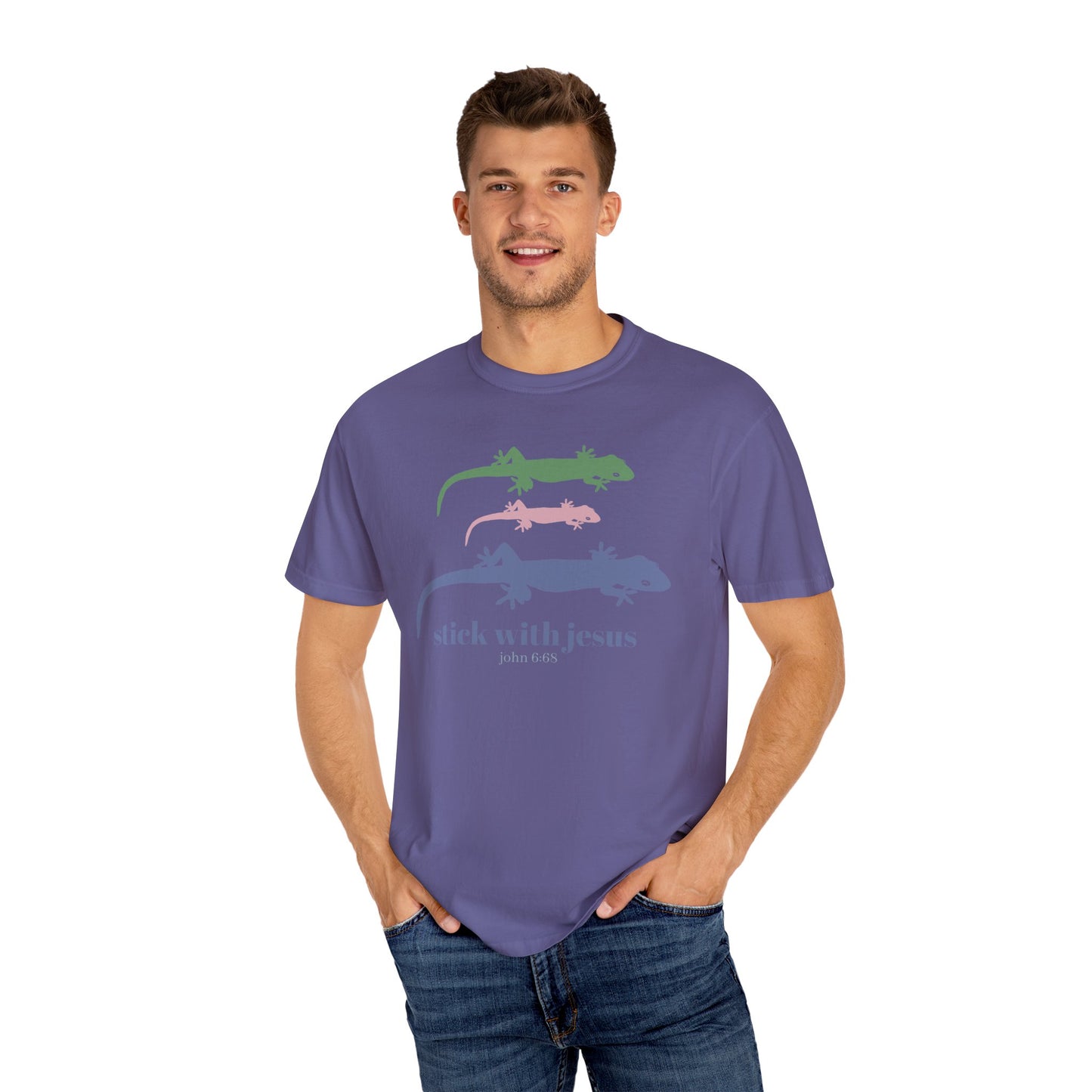 Gecko T-shirt Stick With Jesus