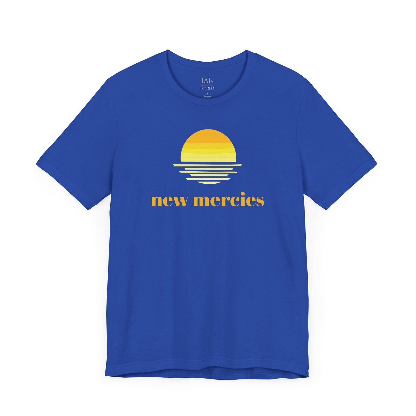 New Mercies Shirt Every Morning Lamentations 3 22 retro minimalist t-shirt, Christian faith tee, scripture verse graphic top, trendy Bible