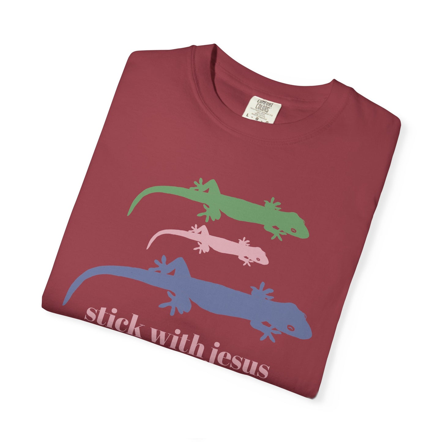 Gecko T-shirt Stick With Jesus