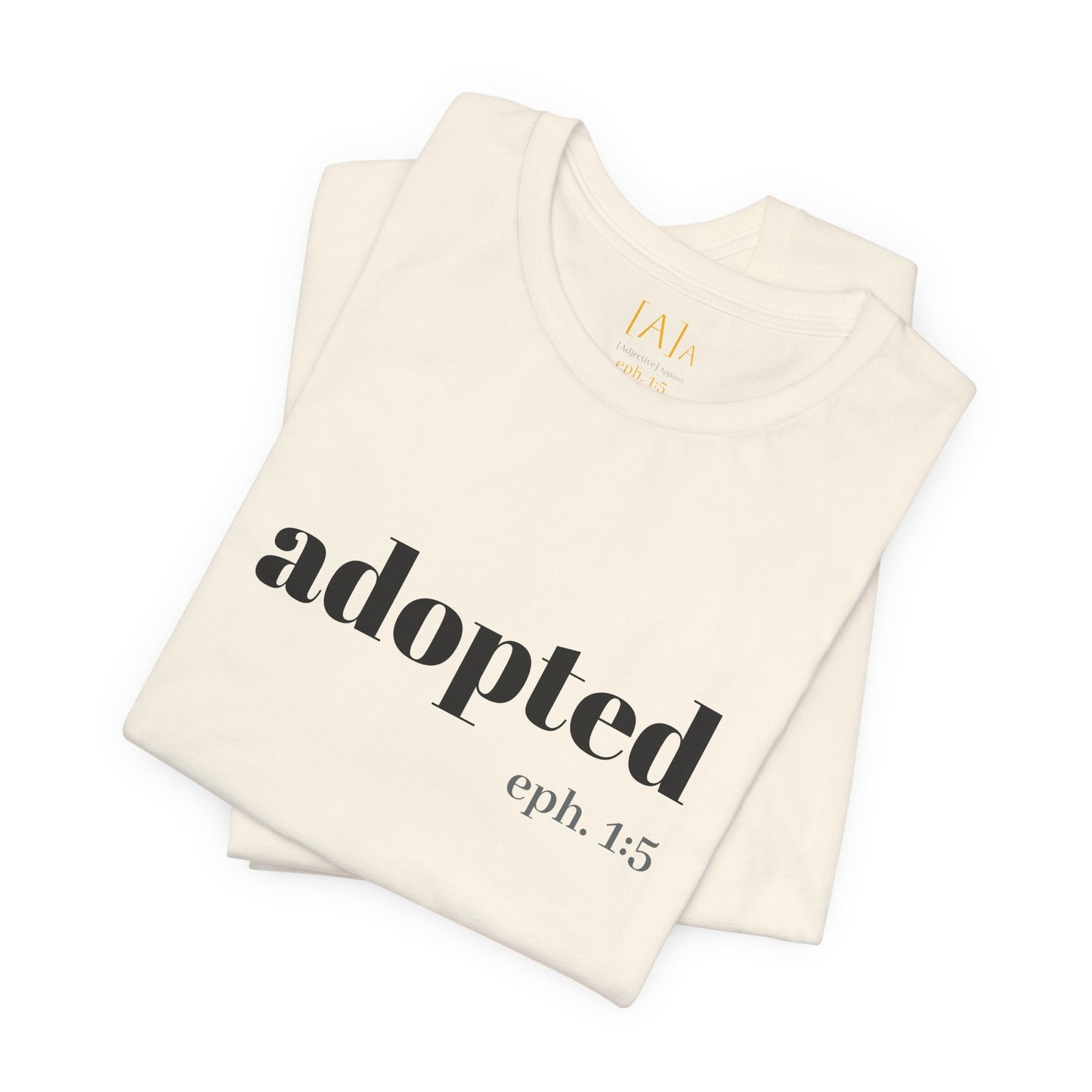 Bible Verse Tee - 'Adopted' Unisex Jersey Short Sleeve Shirt