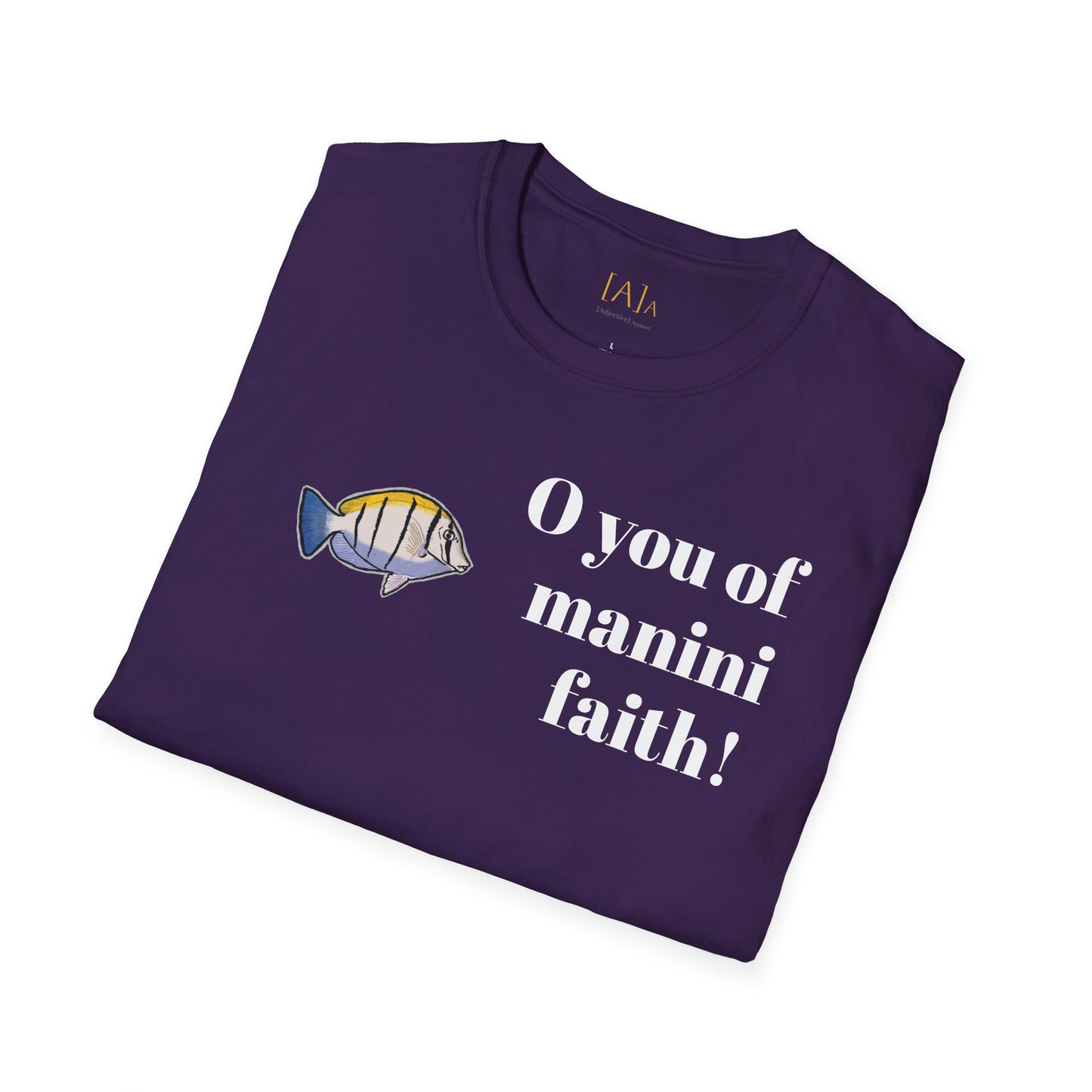 Manini Faith T-Shirt - Jesus Hawaii Fish Ocean-Inspired Unisex Softstyle, Inspirational Gift for Beach Lovers, Summer Vibes