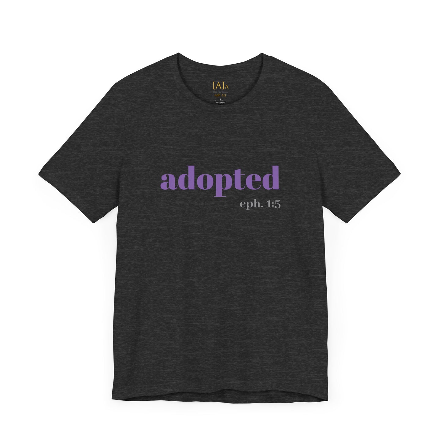 Bible Verse Tee - 'Adopted' Unisex Jersey Short Sleeve Shirt
