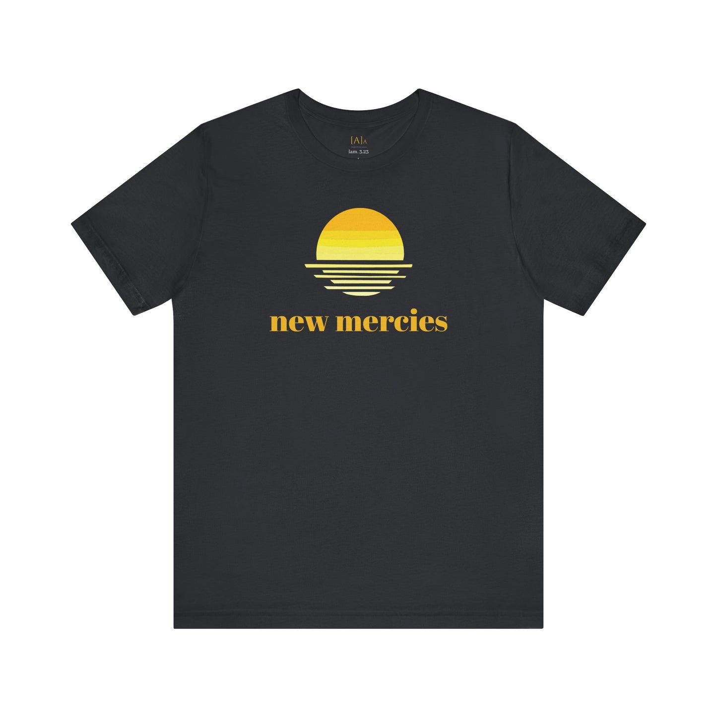 New Mercies Shirt Every Morning Lamentations 3 22 retro minimalist t-shirt, Christian faith tee, scripture verse graphic top, trendy Bible