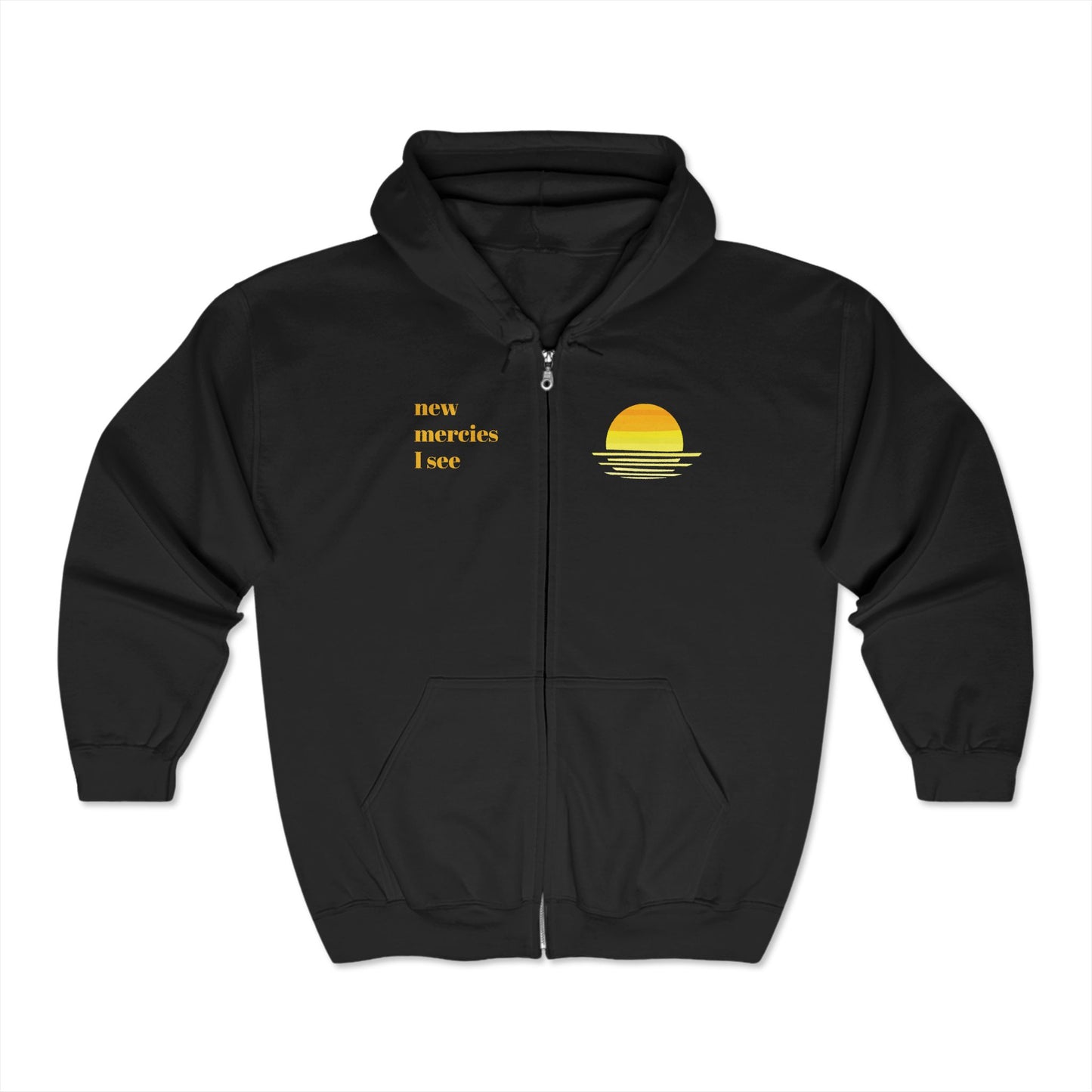 New Mercies Full Zip Hoodie - Spiritual Gift, Cozy Weekend Wear, Thoughtful Christian Apparel, Inspirational Sweatshirt, Unisex Jacket