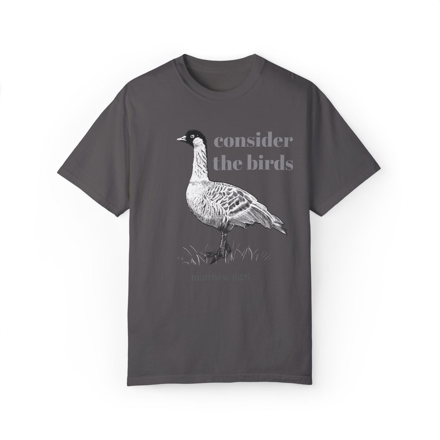 Consider the Birds T-shirt - Nene Hawaiian Goose Bird Sermon on the Mount Matthew 6 Unisex