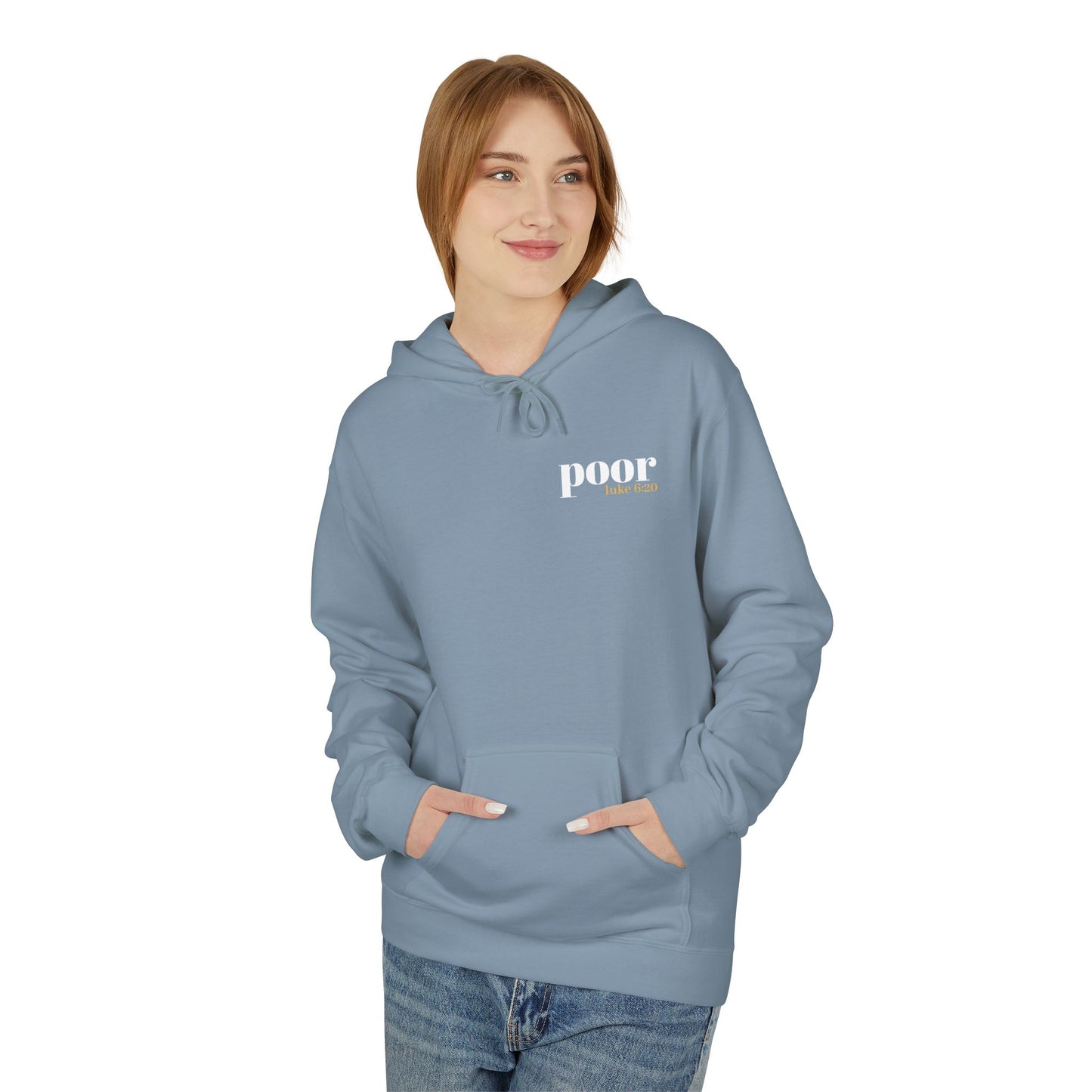 Poor Hoodie Jesus Sermon on the Mount Minimalist Unisex Hoodie, Religious Soft Fleece Sweatshirt, Christian Graphic Pullover, Religious