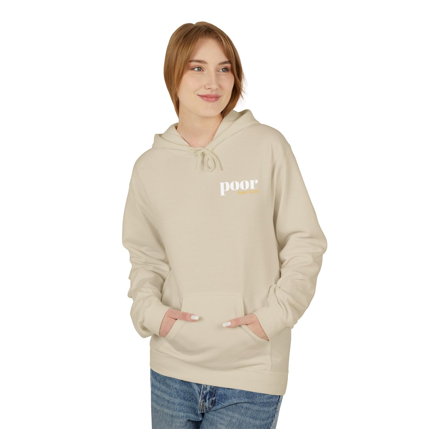 Poor Hoodie Jesus Sermon on the Mount Minimalist Unisex Hoodie, Religious Soft Fleece Sweatshirt, Christian Graphic Pullover, Religious