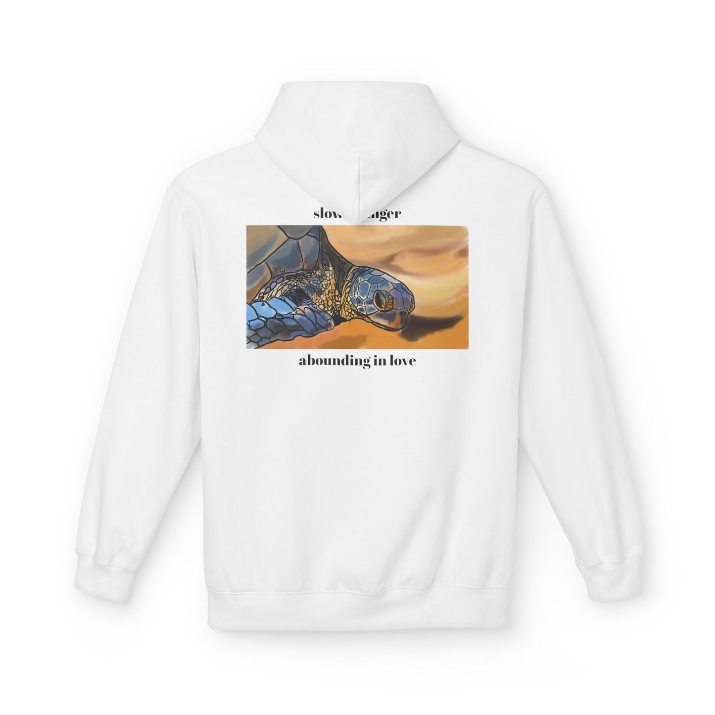 Abounding in Love Turtle Hoodie, Honu, Slow to Anger Unisex Sweatshirt Christian Religious Bible Verse Tee, Inspirational Jumper, Gift