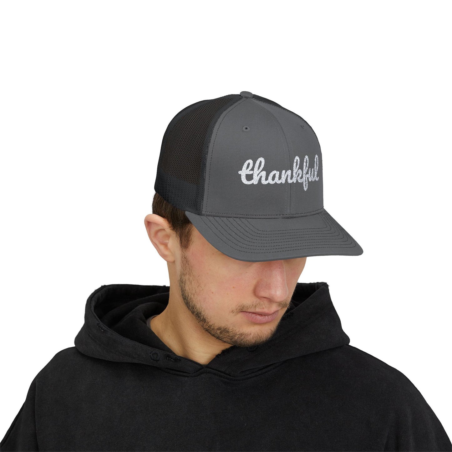 Thankful Snapback Trucker Cap for Gratitude Lovers, Adjustable Cap, Gifts for Him/Her, Farmhouse Decor, Thanksgiving Gift