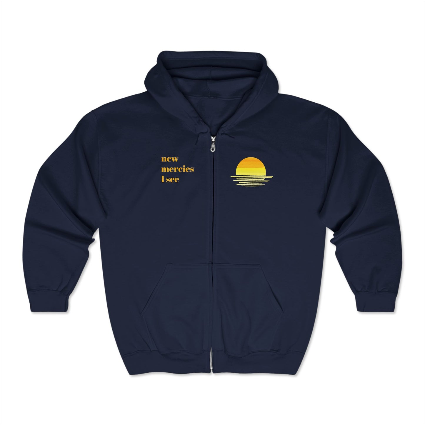 New Mercies Full Zip Hoodie - Spiritual Gift, Cozy Weekend Wear, Thoughtful Christian Apparel, Inspirational Sweatshirt, Unisex Jacket