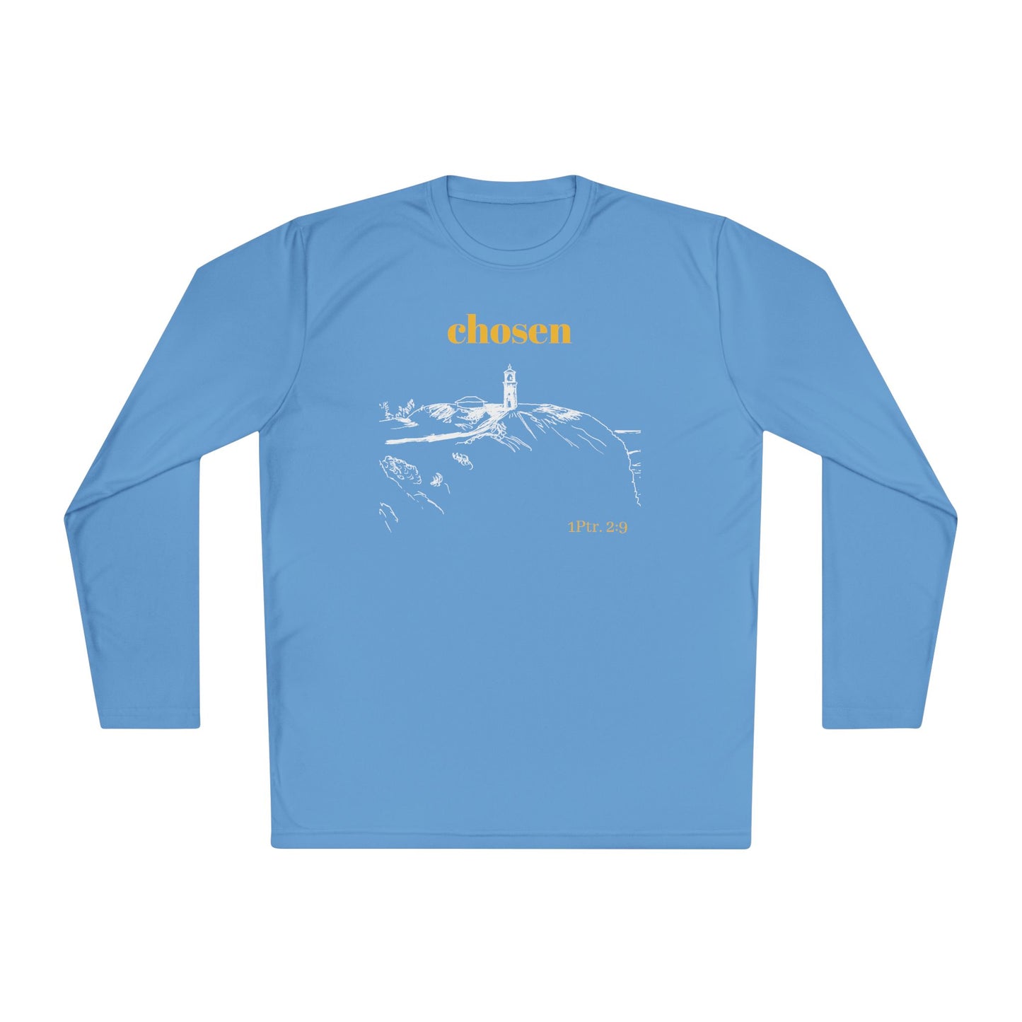 Chosen Lighthouse Longsleeve, Christian Shirt, Light of Faith Unisex Tee, 1 Peter 2:9 Verse Shirt, Comfort Layering Top, Religious Tee