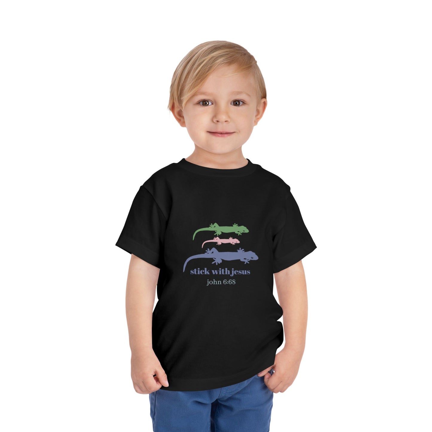 Toddler Gecko T-shirt Stick With Jesus
