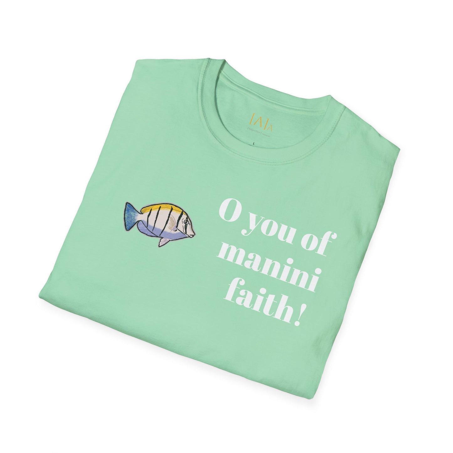 Manini Faith T-Shirt - Jesus Hawaii Fish Ocean-Inspired Unisex Softstyle, Inspirational Gift for Beach Lovers, Summer Vibes