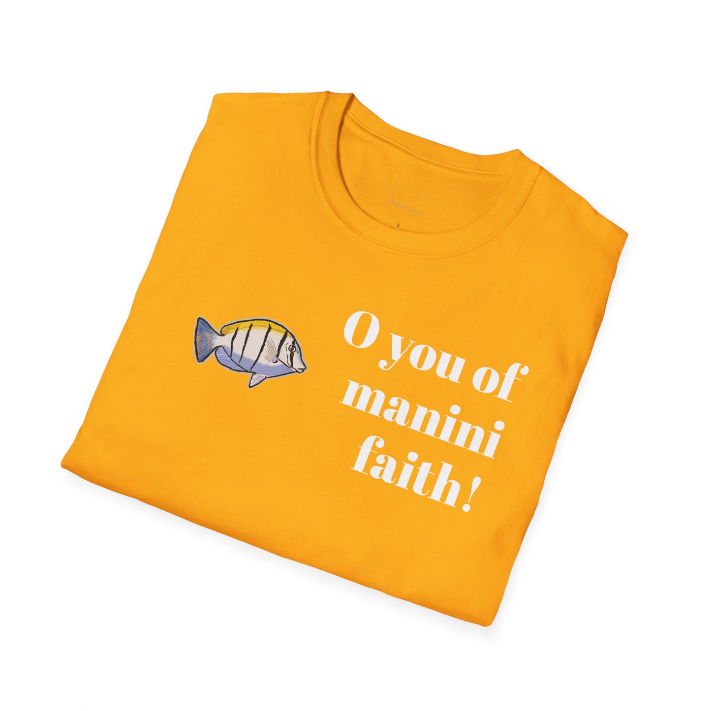 Manini Faith T-Shirt - Jesus Hawaii Fish Ocean-Inspired Unisex Softstyle, Inspirational Gift for Beach Lovers, Summer Vibes