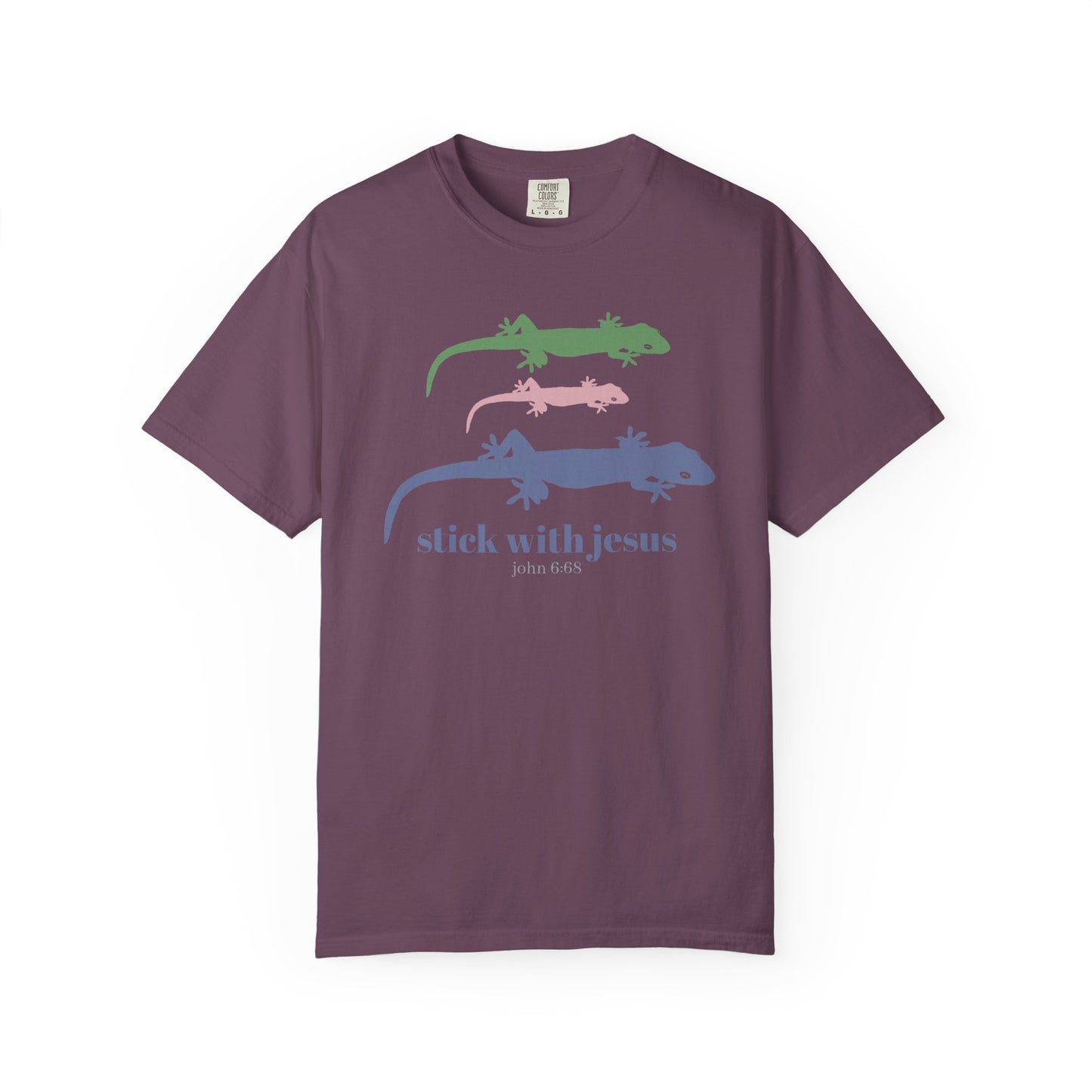 Gecko T-shirt Stick With Jesus