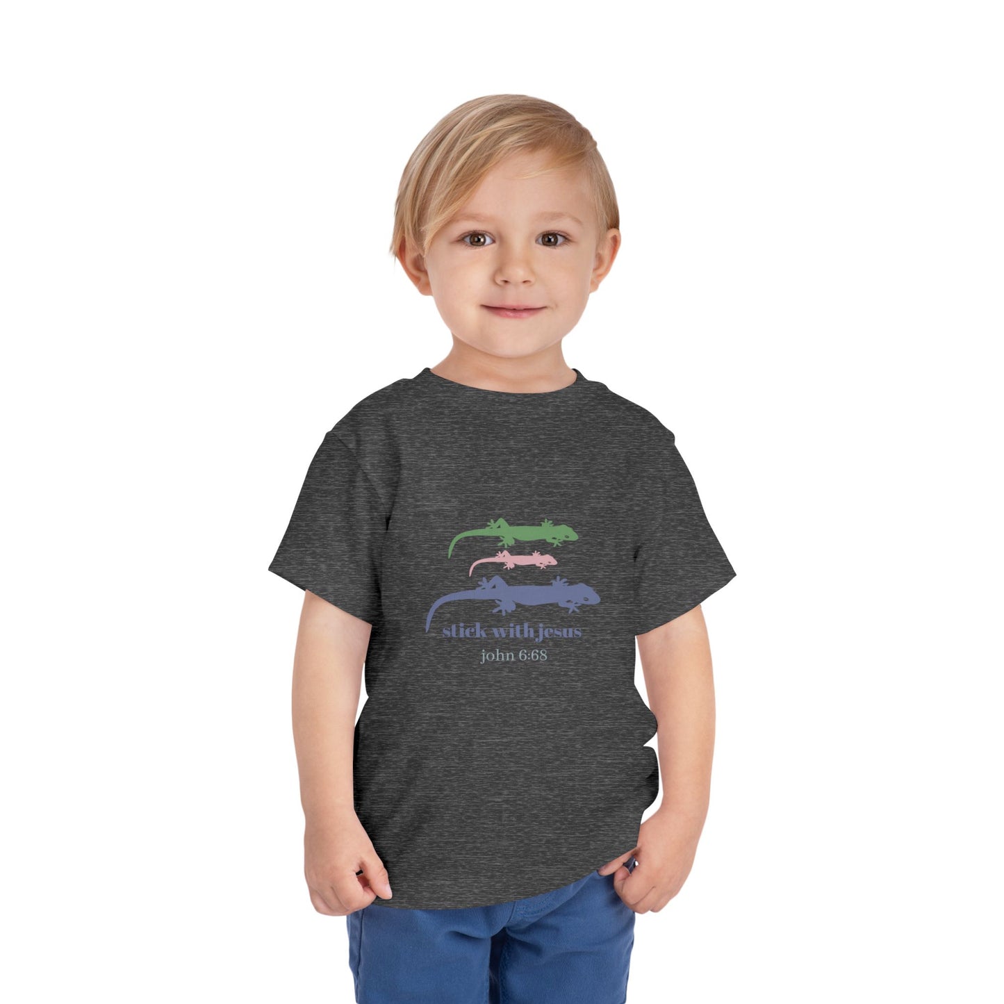 Toddler Gecko T-shirt Stick With Jesus