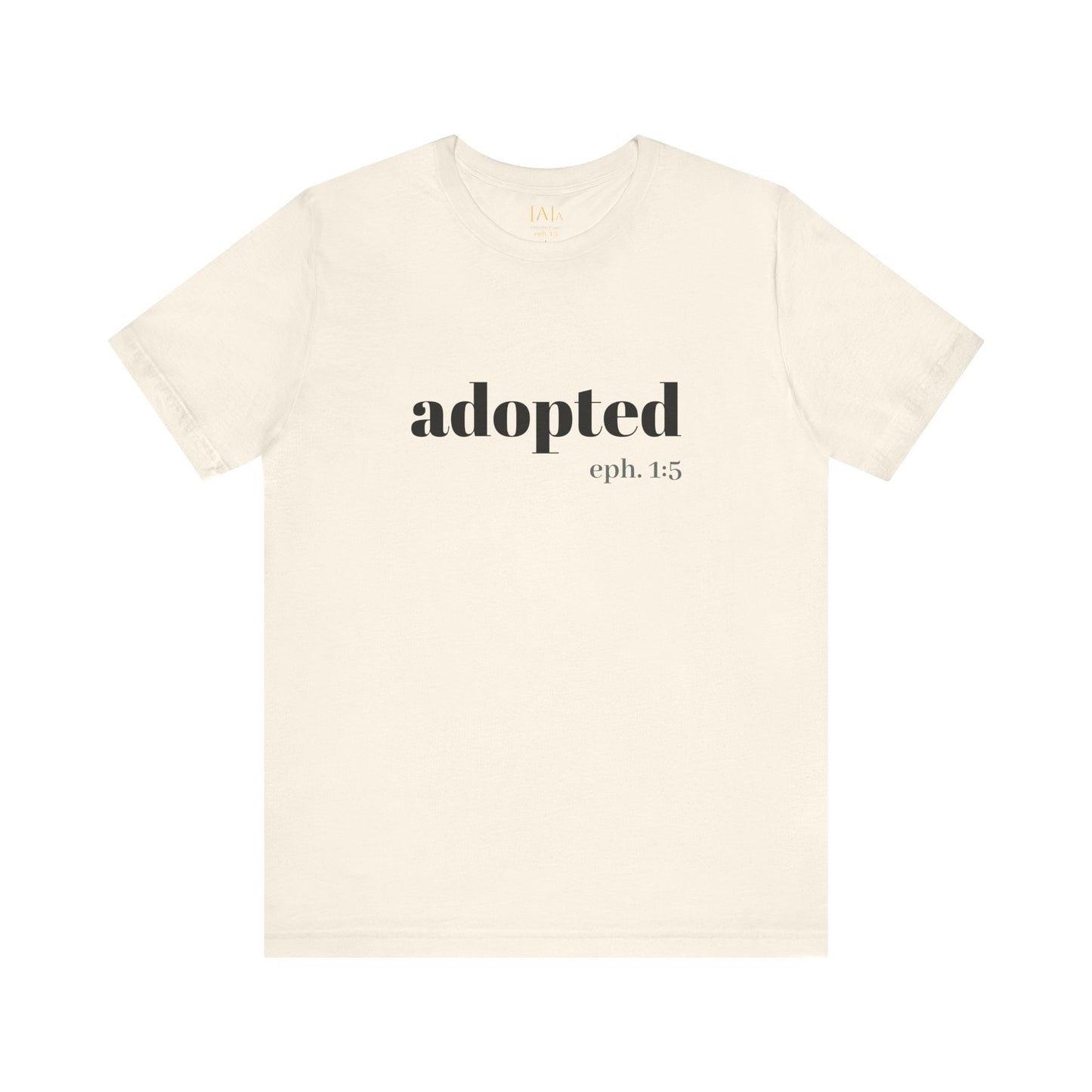 Bible Verse Tee - 'Adopted' Unisex Jersey Short Sleeve Shirt