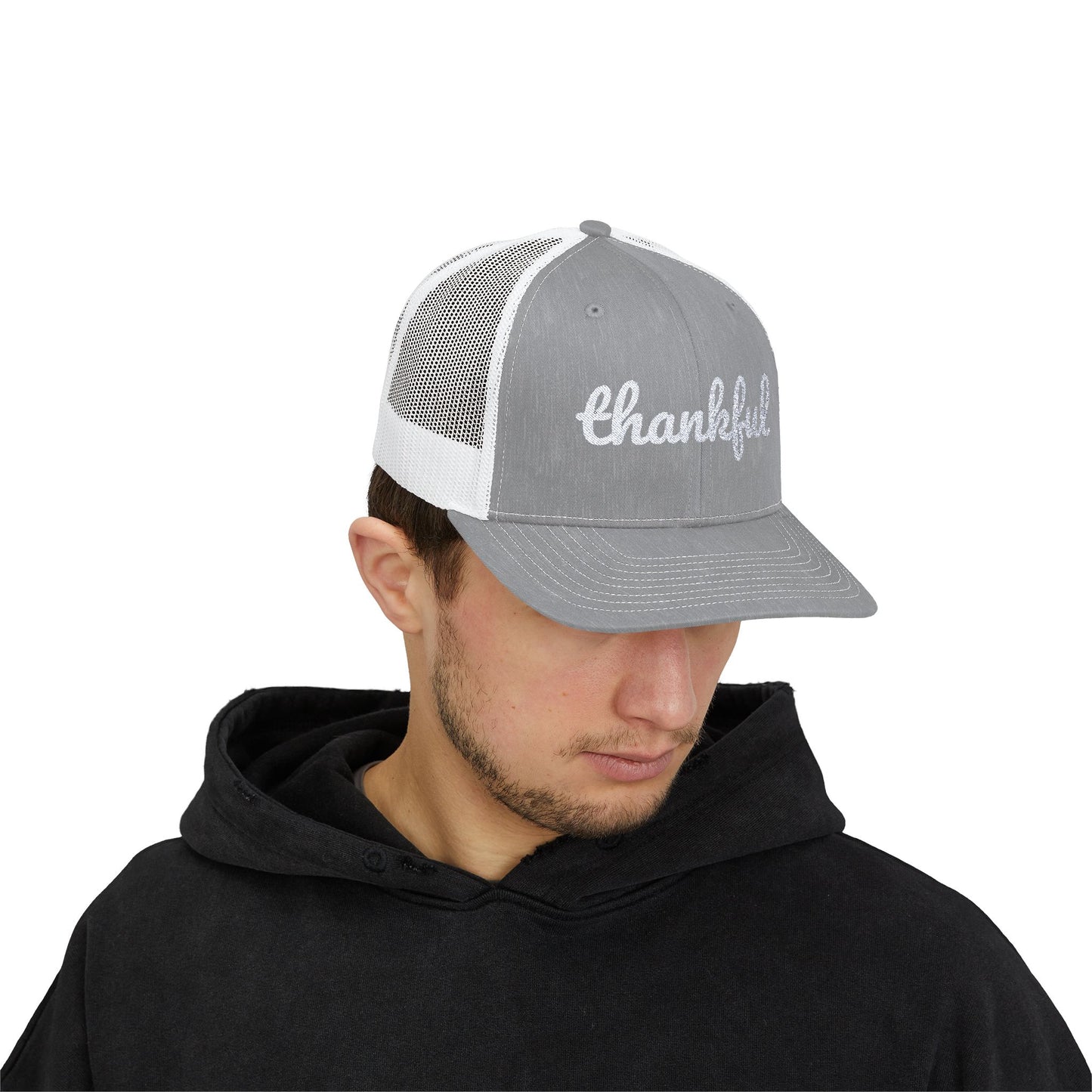 Thankful Snapback Trucker Cap for Gratitude Lovers, Adjustable Cap, Gifts for Him/Her, Farmhouse Decor, Thanksgiving Gift