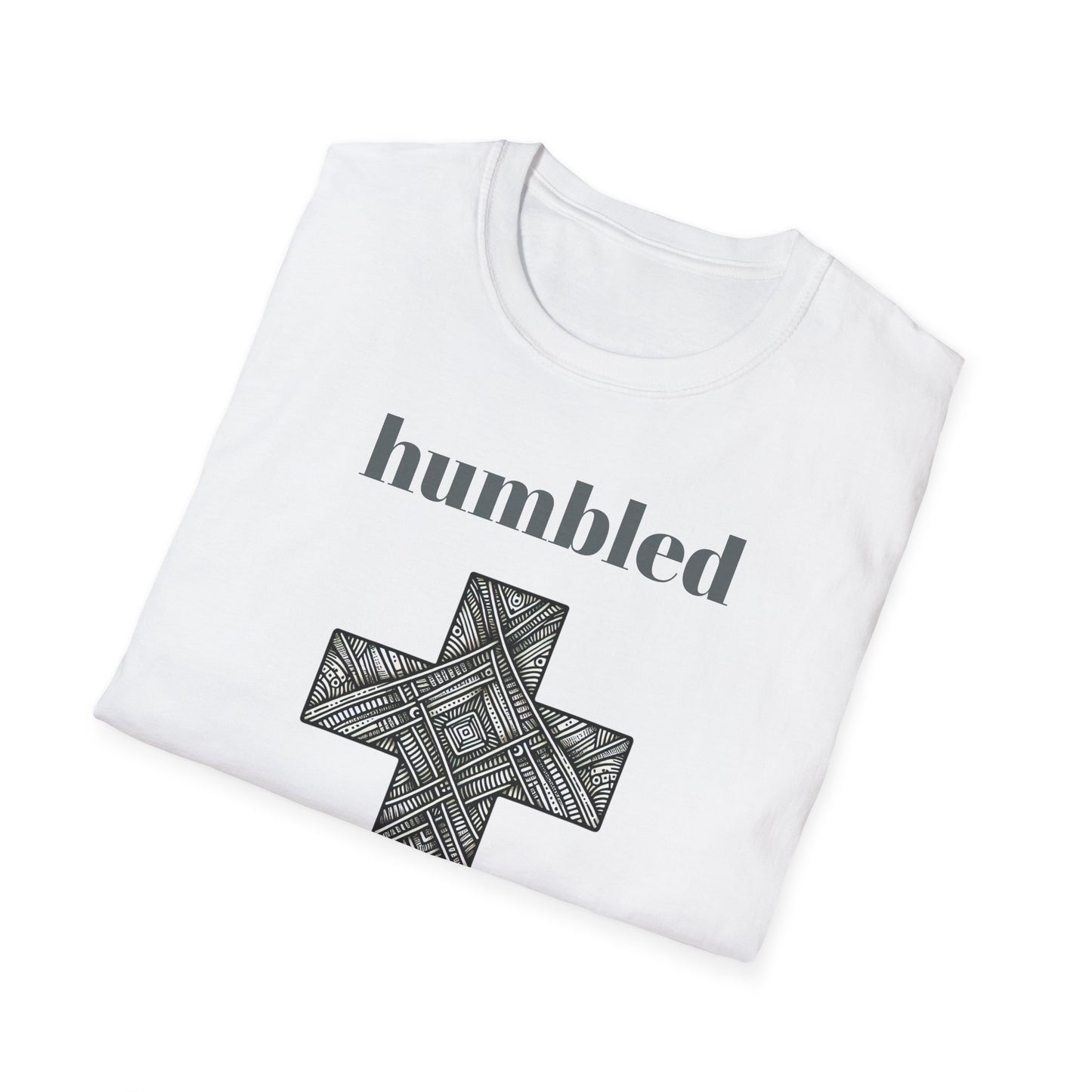 Humbled Cross Graphic Tee, Christian Gifts, Religious Apparel, Spiritual Fashion, Everyday Wear, Unisex Softstyle Shirt
