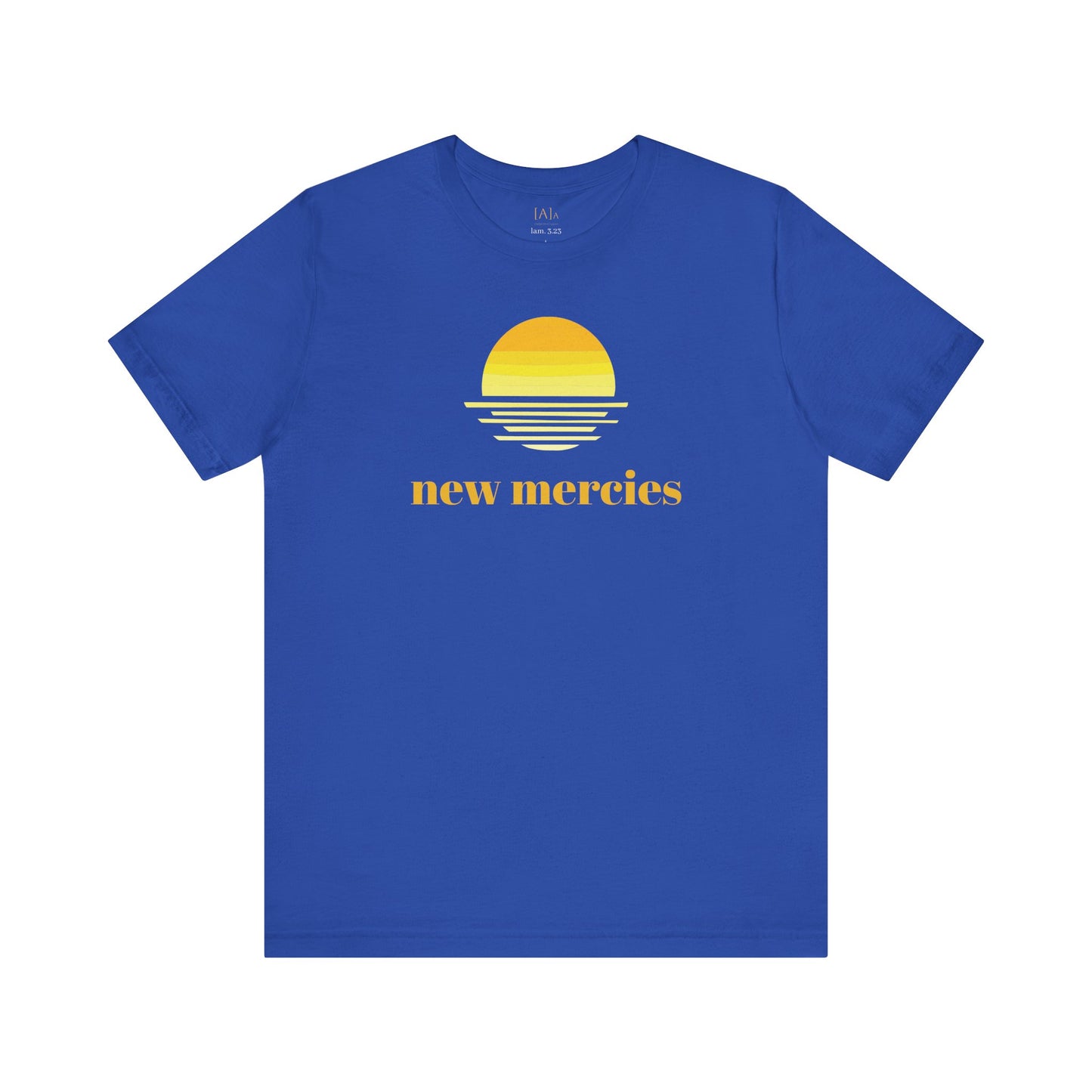 New Mercies Shirt Every Morning Lamentations 3 22 retro minimalist t-shirt, Christian faith tee, scripture verse graphic top, trendy Bible