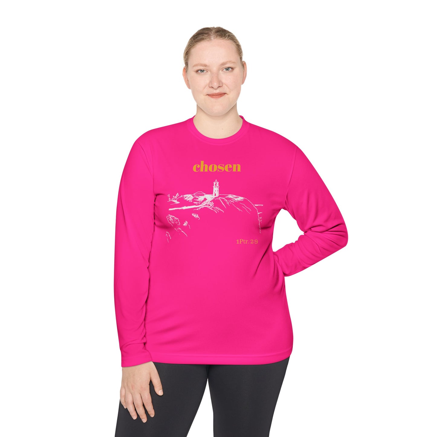 Chosen Lighthouse Longsleeve, Christian Shirt, Light of Faith Unisex Tee, 1 Peter 2:9 Verse Shirt, Comfort Layering Top, Religious Tee
